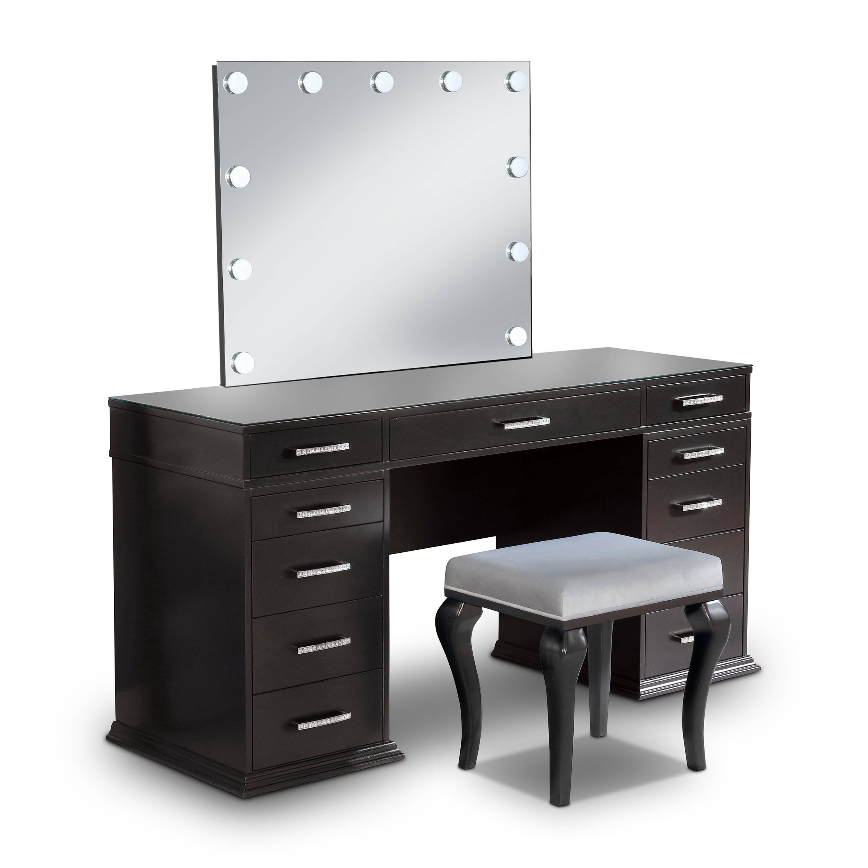 Midlothian 3-Piece Vanity Set in Dark Gray