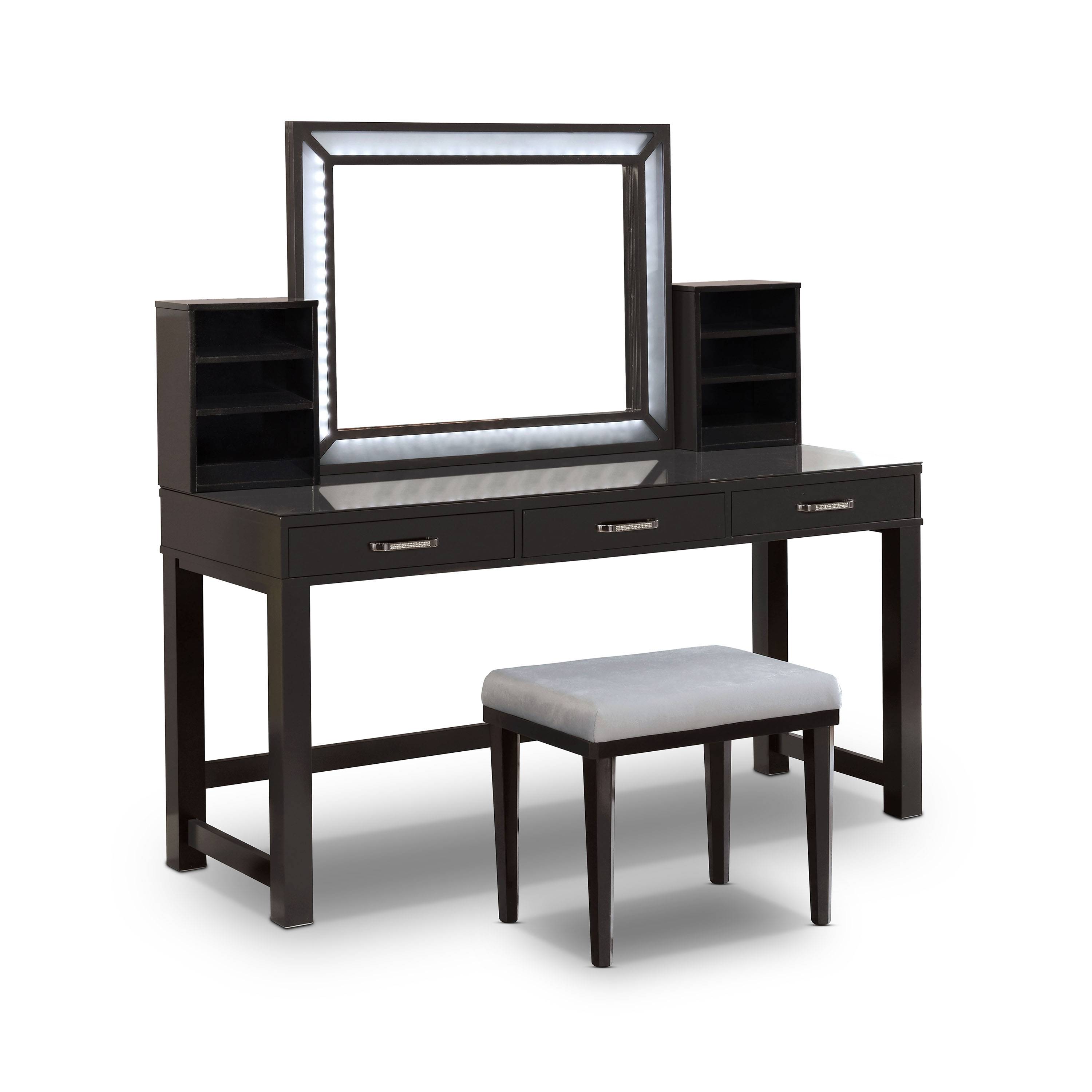Wreston 3-Piece Vanity Set in Obsidian Gray