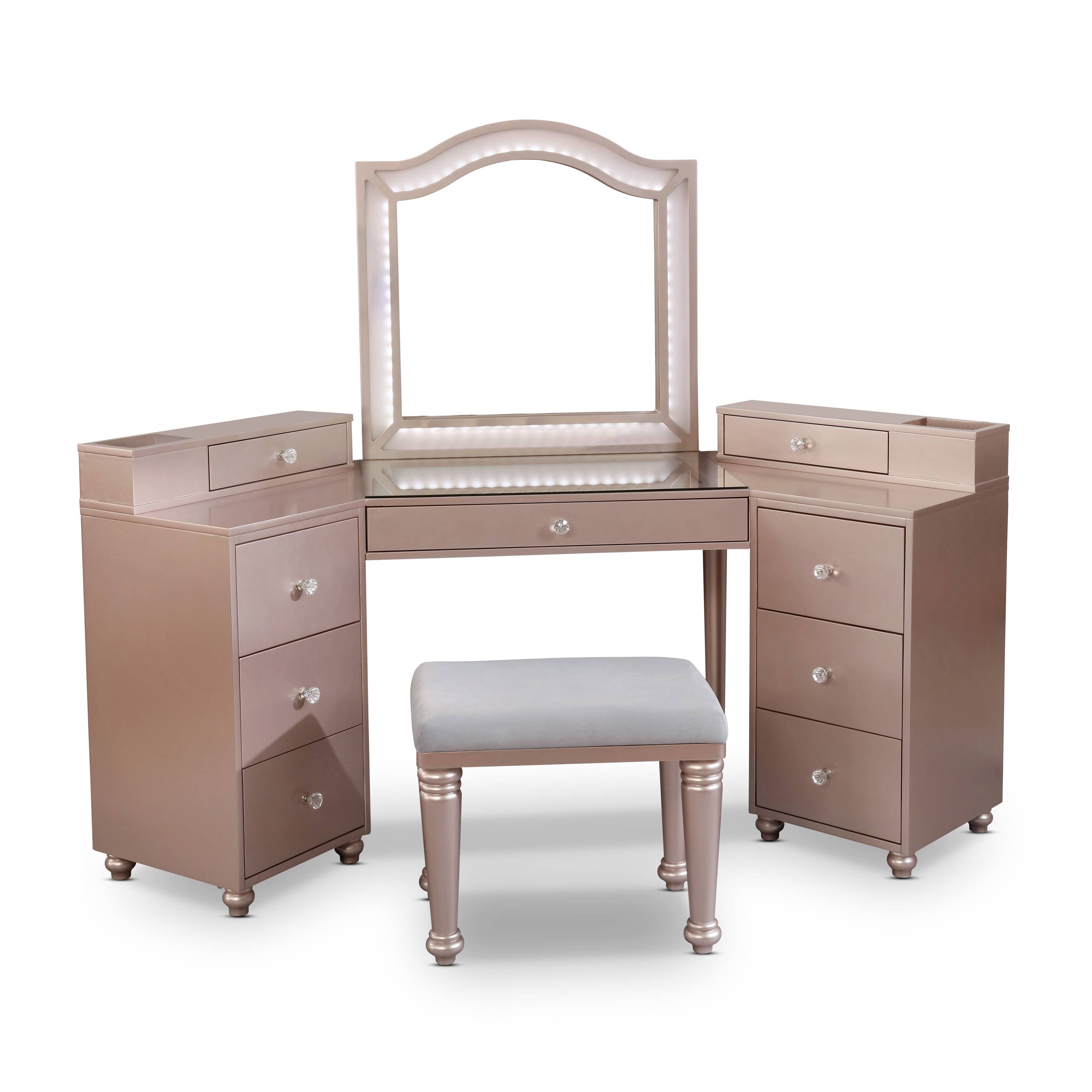 Urman 3-Piece Vanity Set in Rose Gold