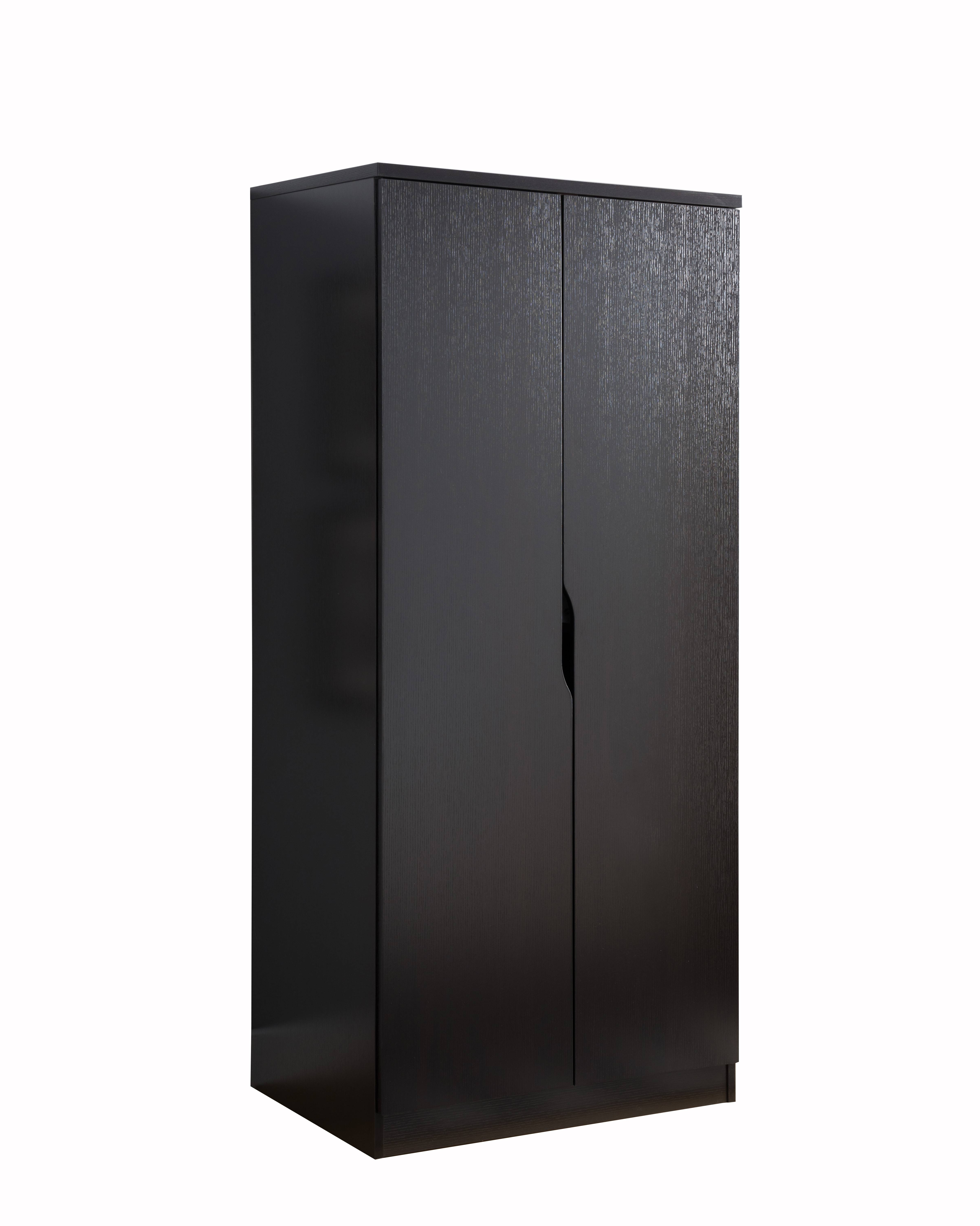 Lare 2-Shelf Wardrobe in Cappuccino