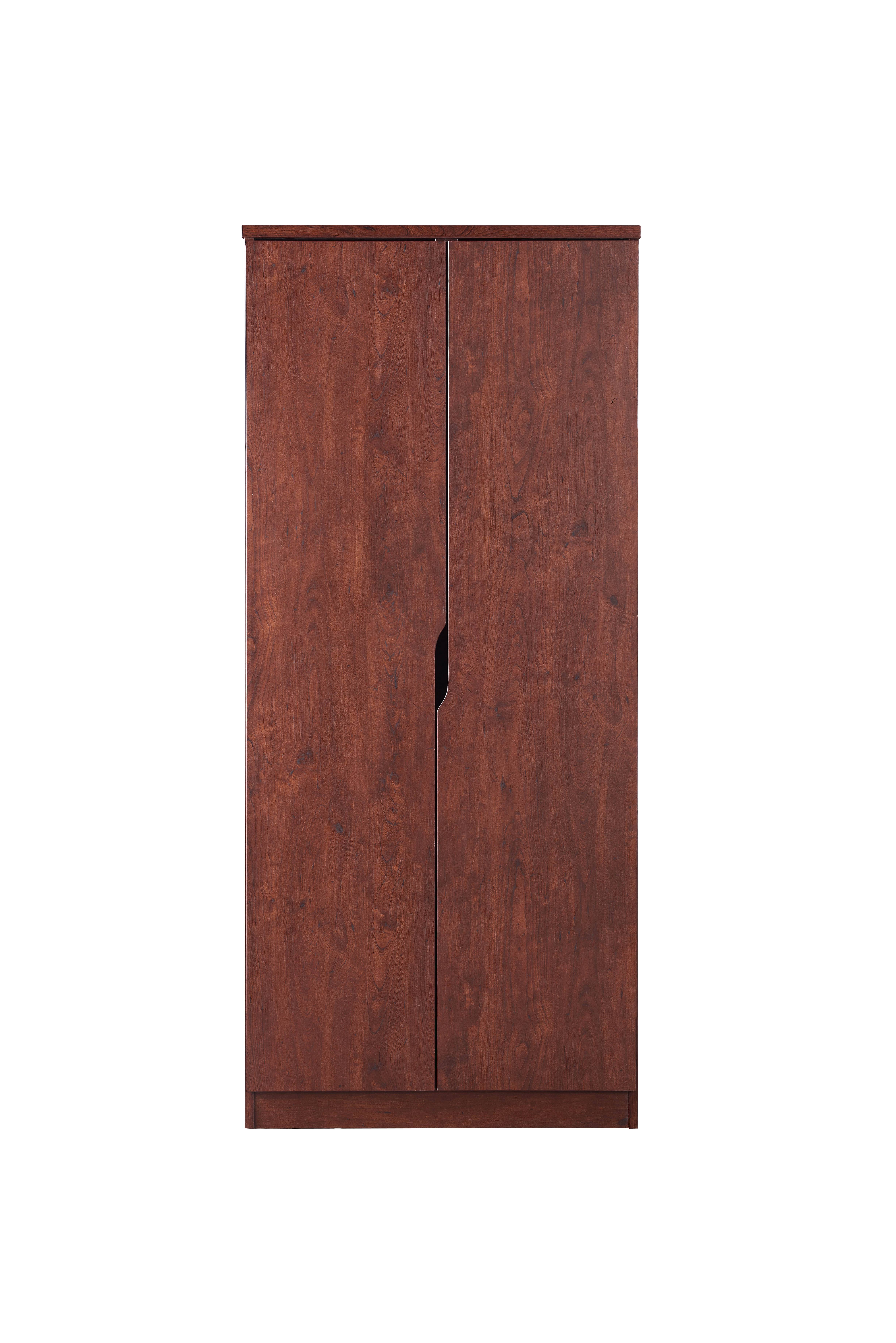 Lare 2-Shelf Wardrobe in Vintage Walnut