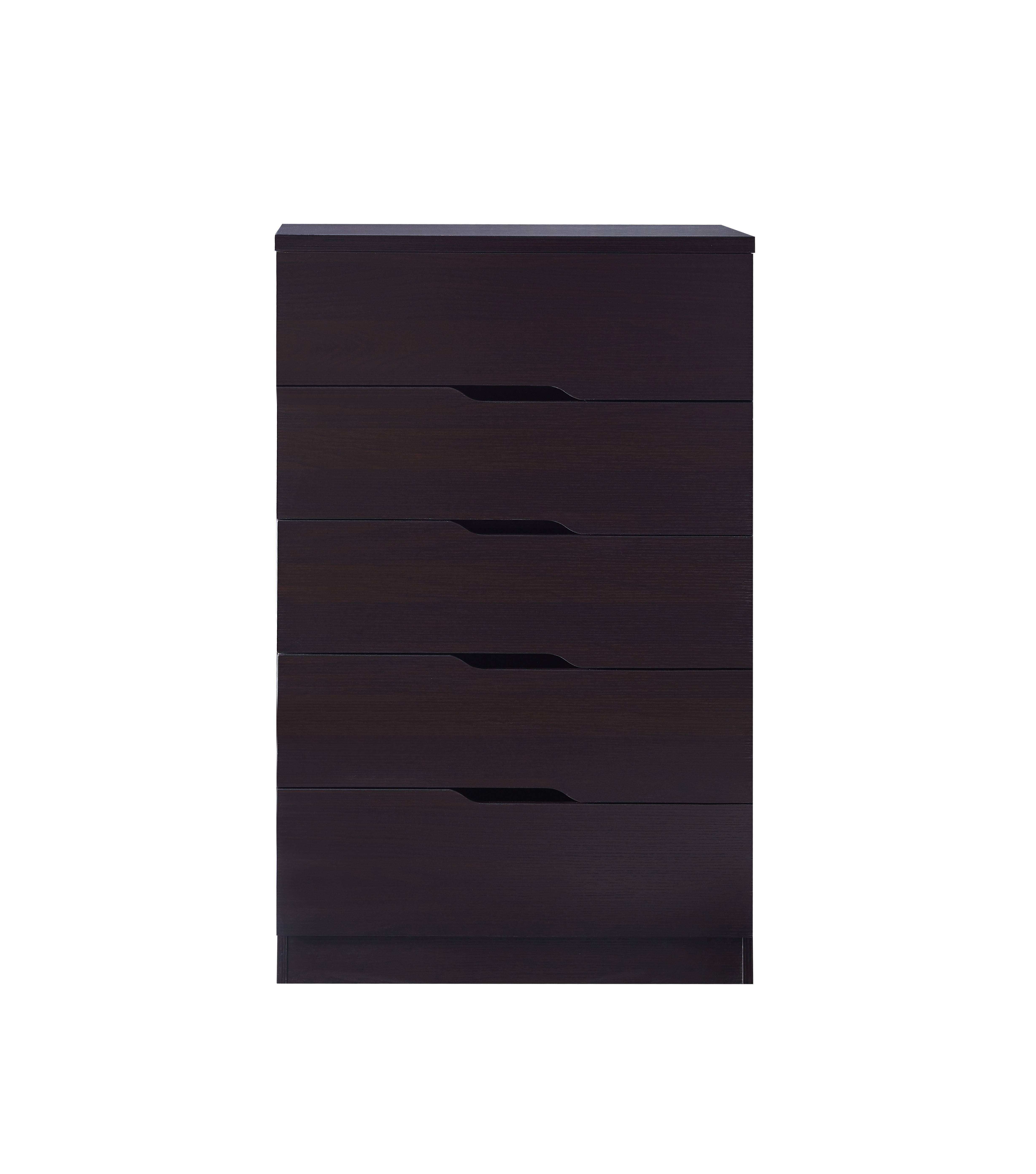 Lare 5-Drawer Chest in Cappuccino