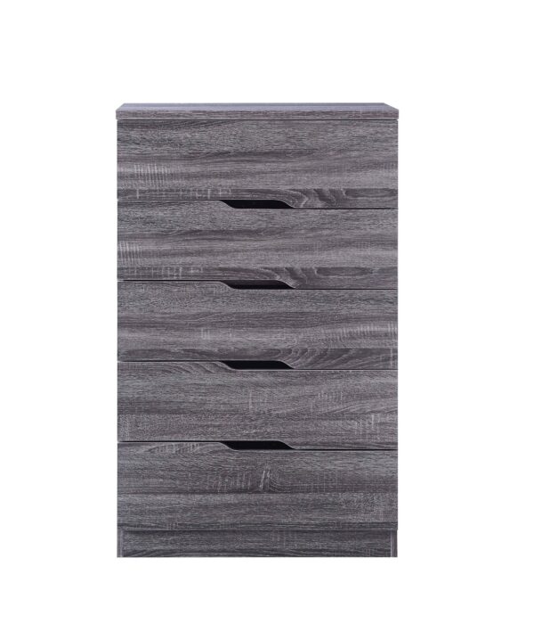 Lare 5-Drawer Chest in Distressed Gray