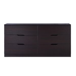 Lare 6-Drawer Dresser in Cappuccino