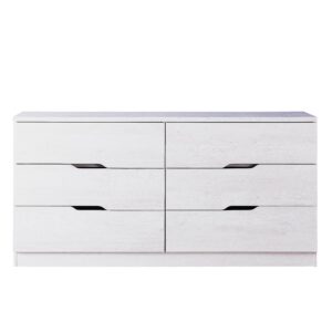 Lare 6-Drawer Dresser in White Oak