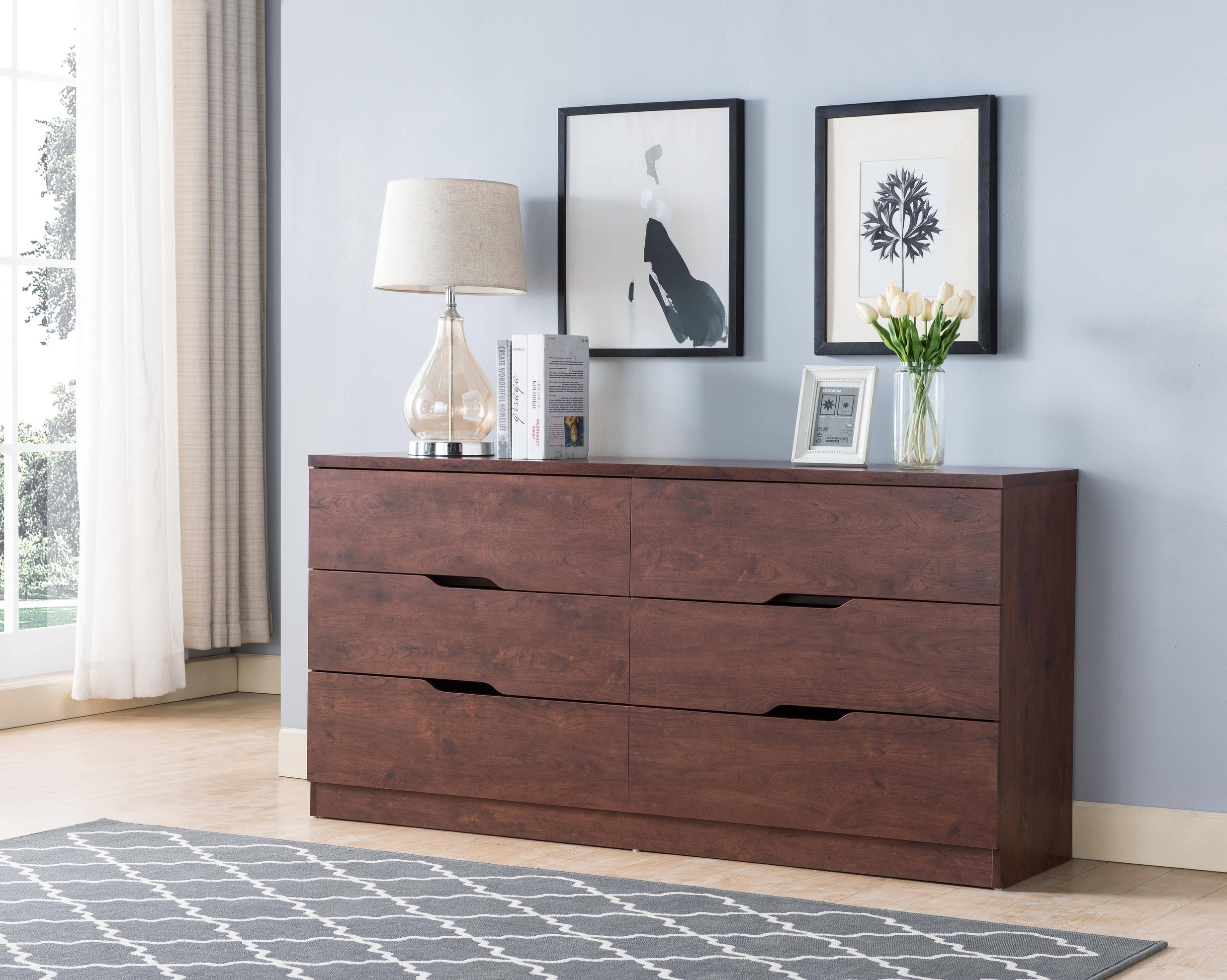 Lare 6-Drawer Dresser in Vintage Walnut - Image 1