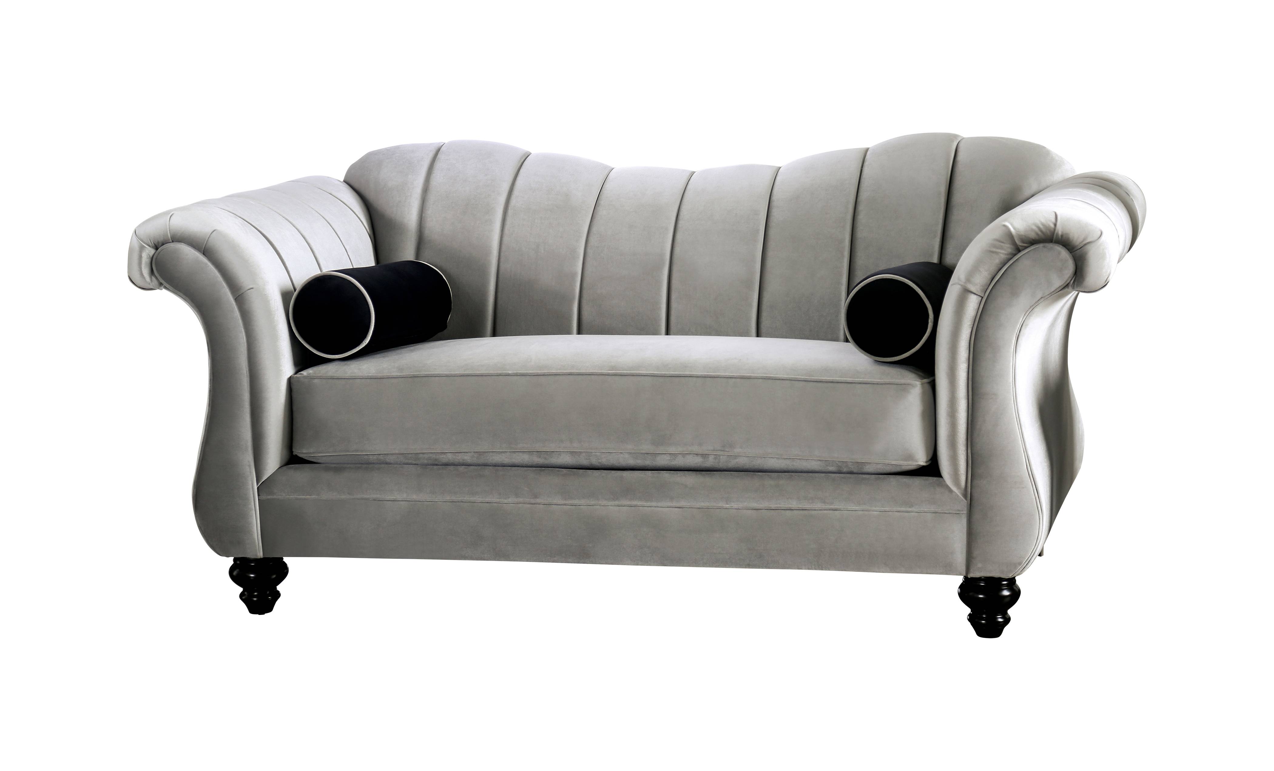 Moritz Transitional Rolled Arm Loveseat