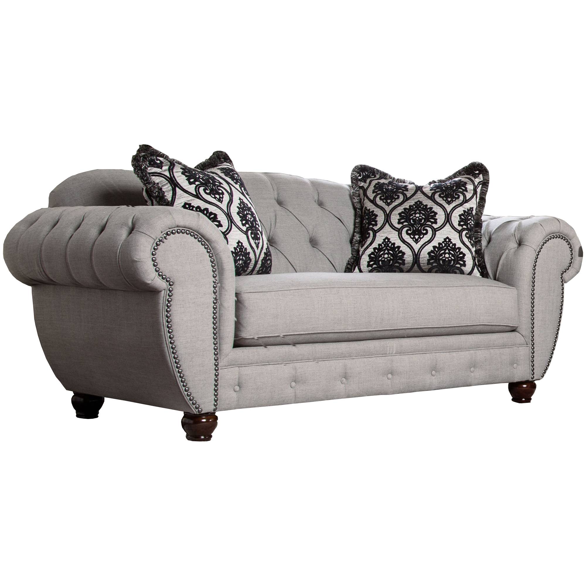 Oscar Transitional Button Tufted Loveseat