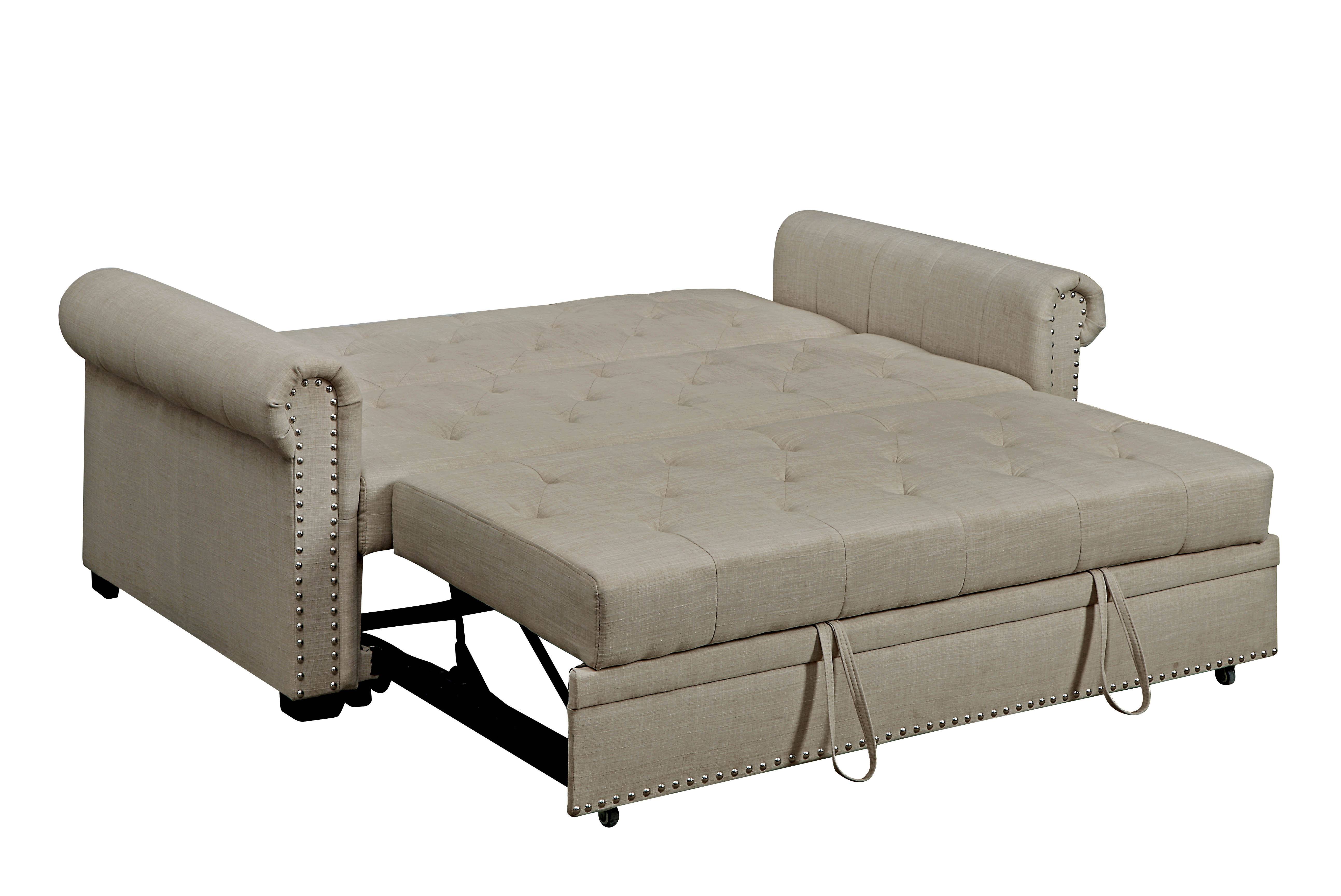 Ion Contemporary Tufted Futon in Beige