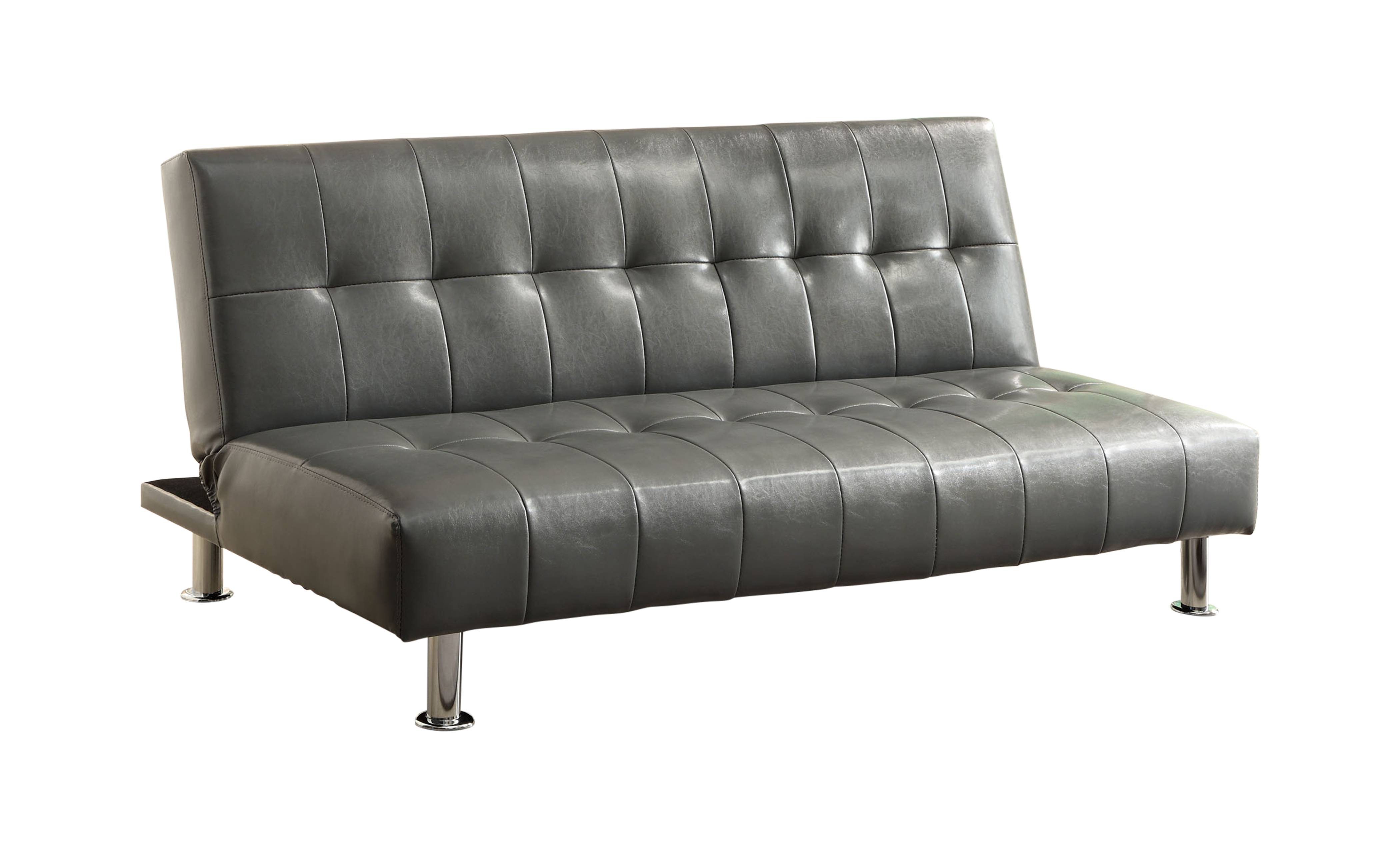 Bull Contemporary Tufted Futon in Gray