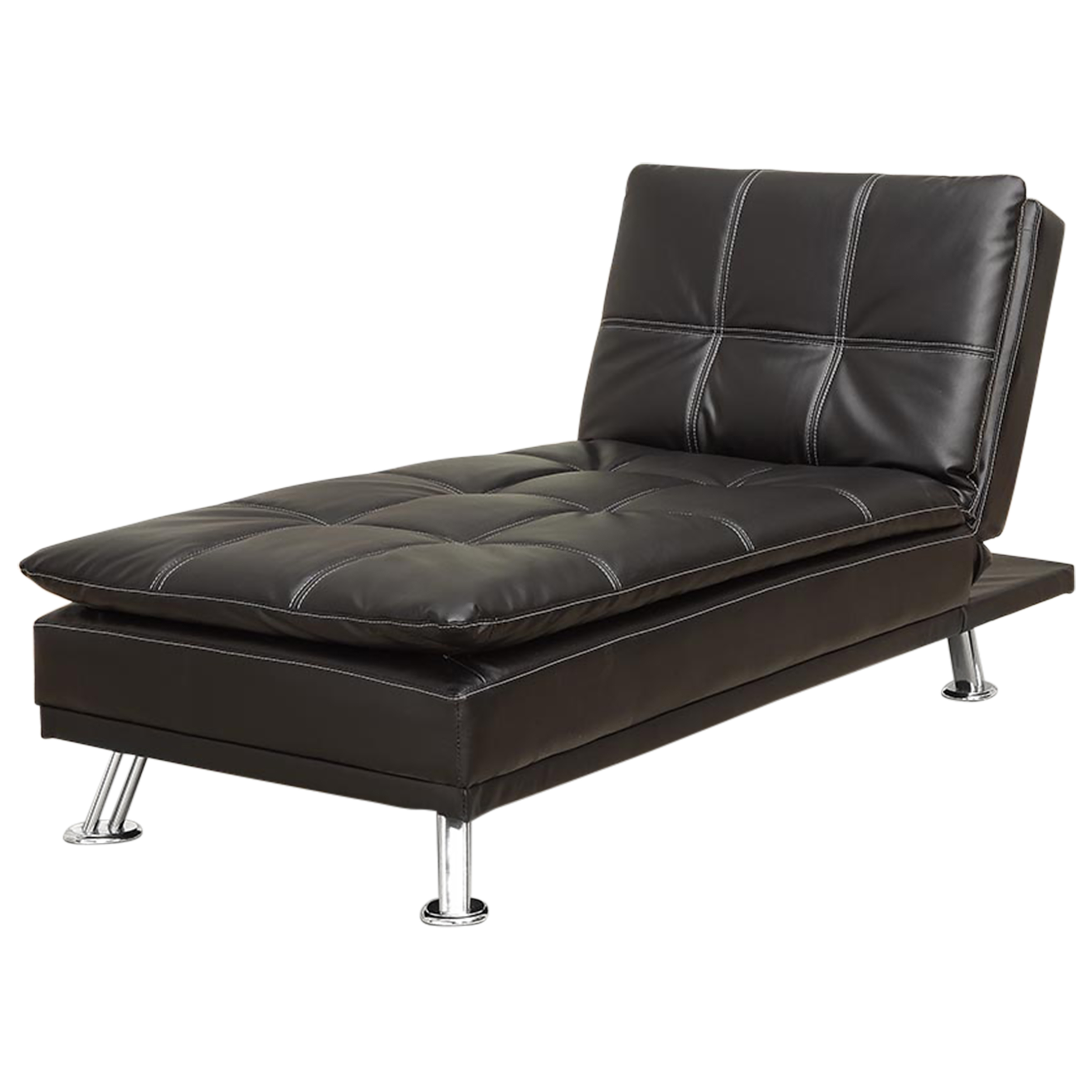 Vail Contemporary Faux Leather Tufted Chaise