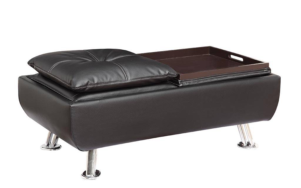Vail Contemporary Faux Leather Tufted Futon