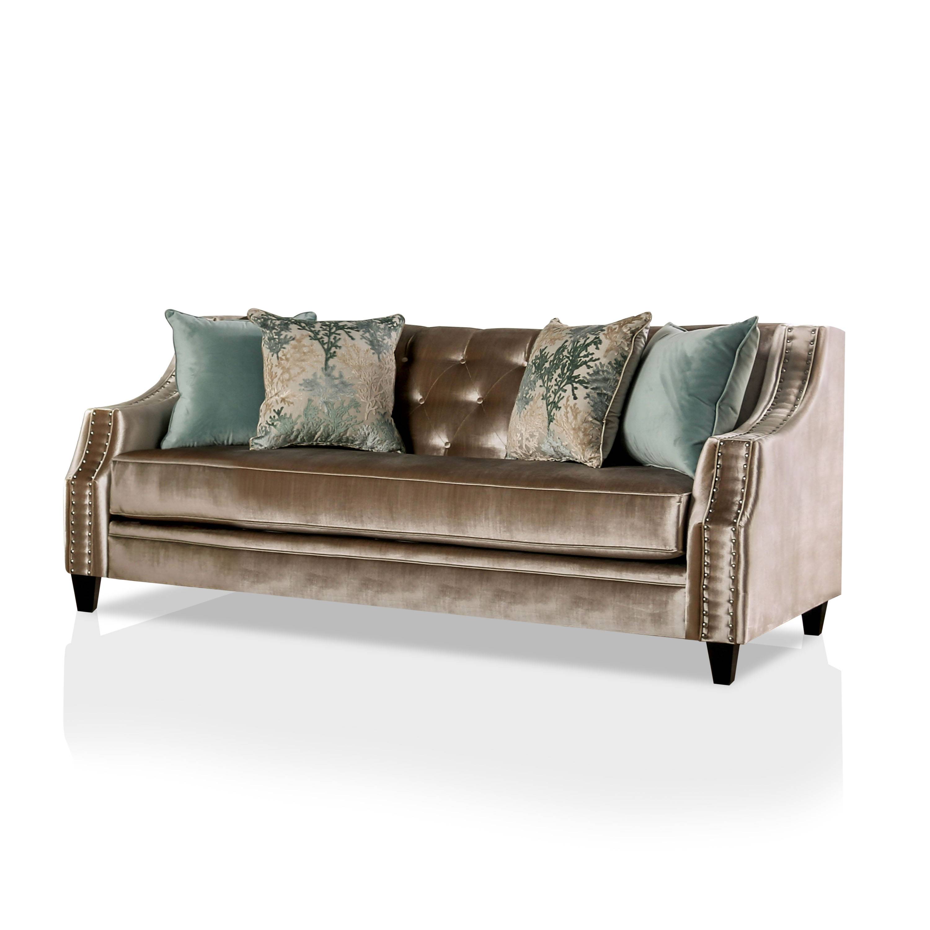 Westmoreland Nailhead Trim Sofa in Champagne