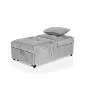Macron Storage Futon Chair in Gray