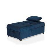 Macron Storage Futon Chair in Navy