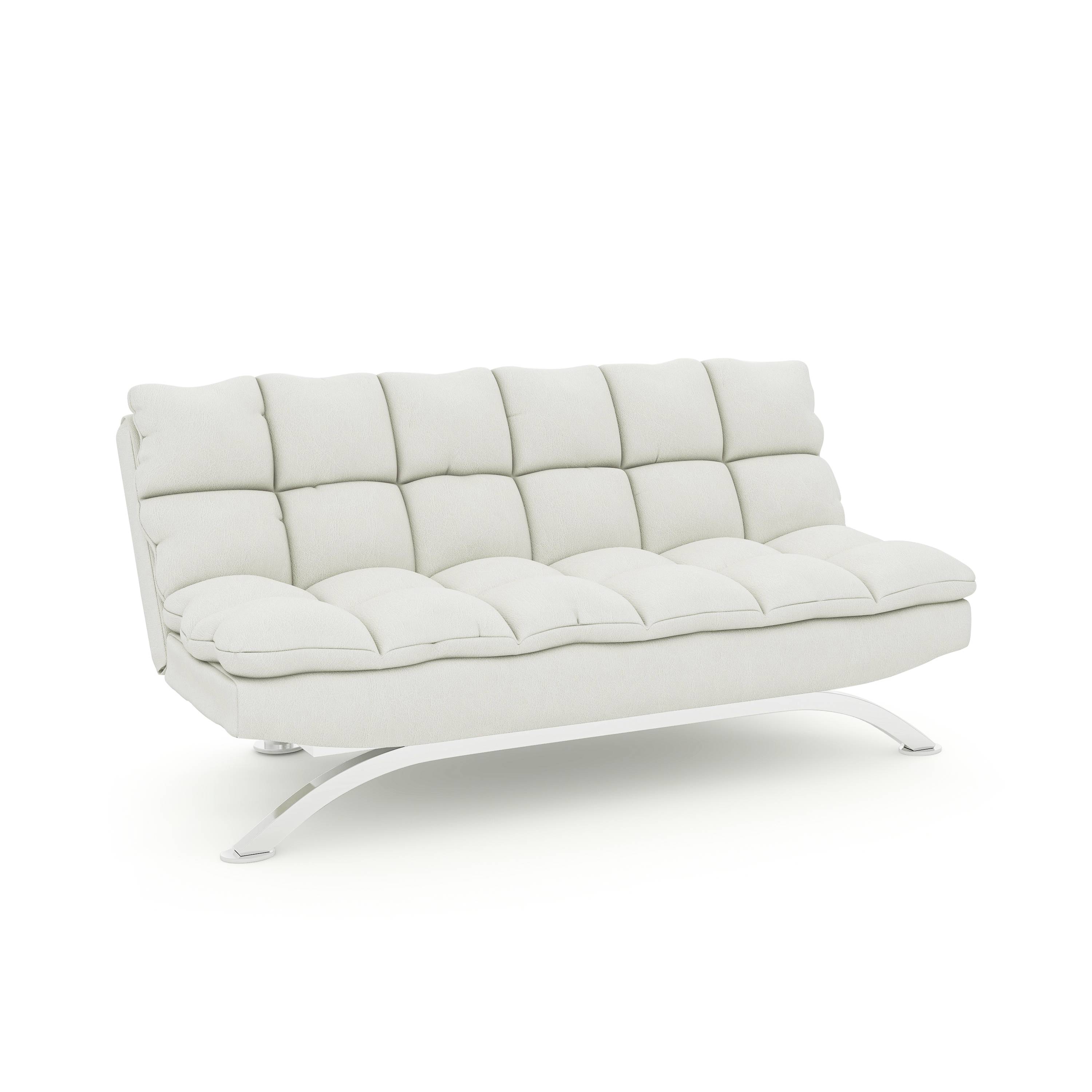 Arish Contemporary Tufted Futon in White