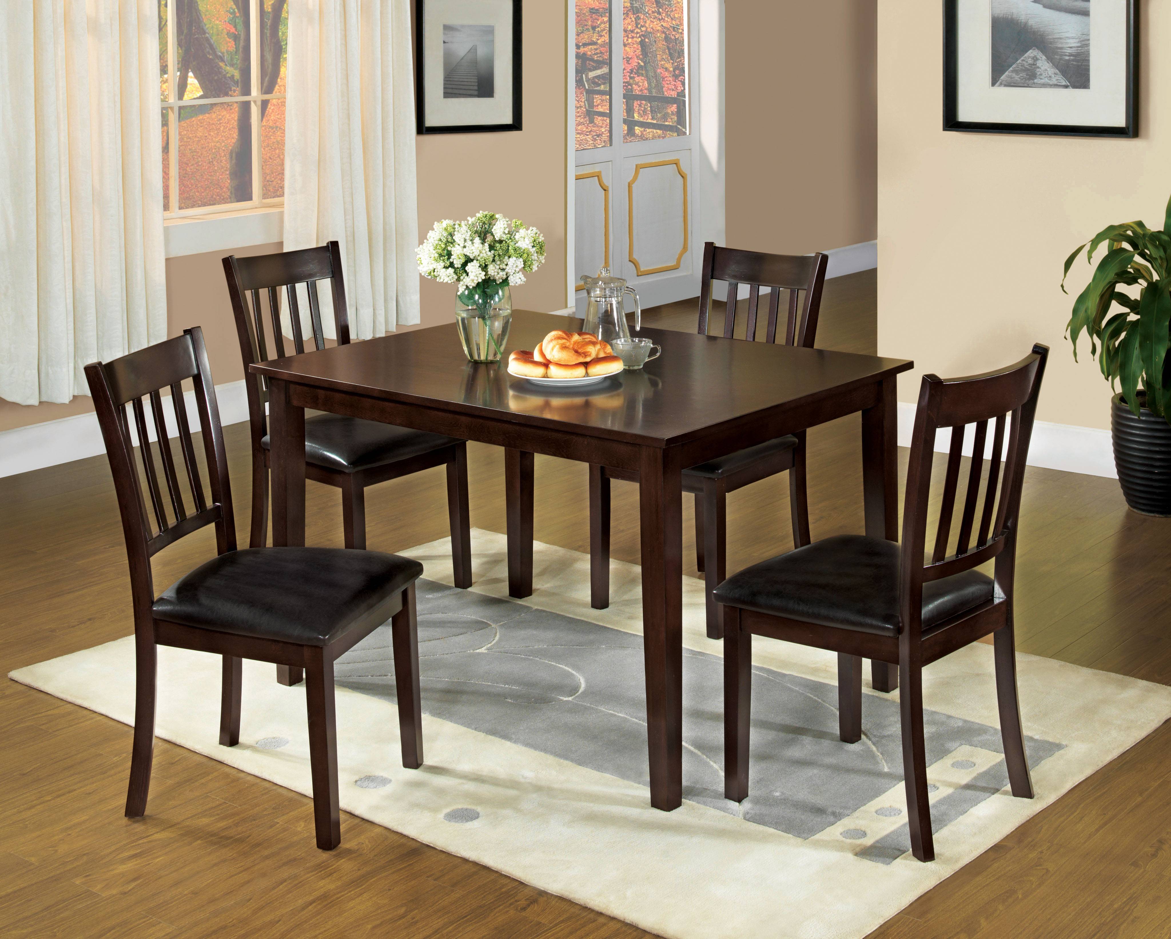 Beckham Transitional 5-Piece Solid Wood Dining Set