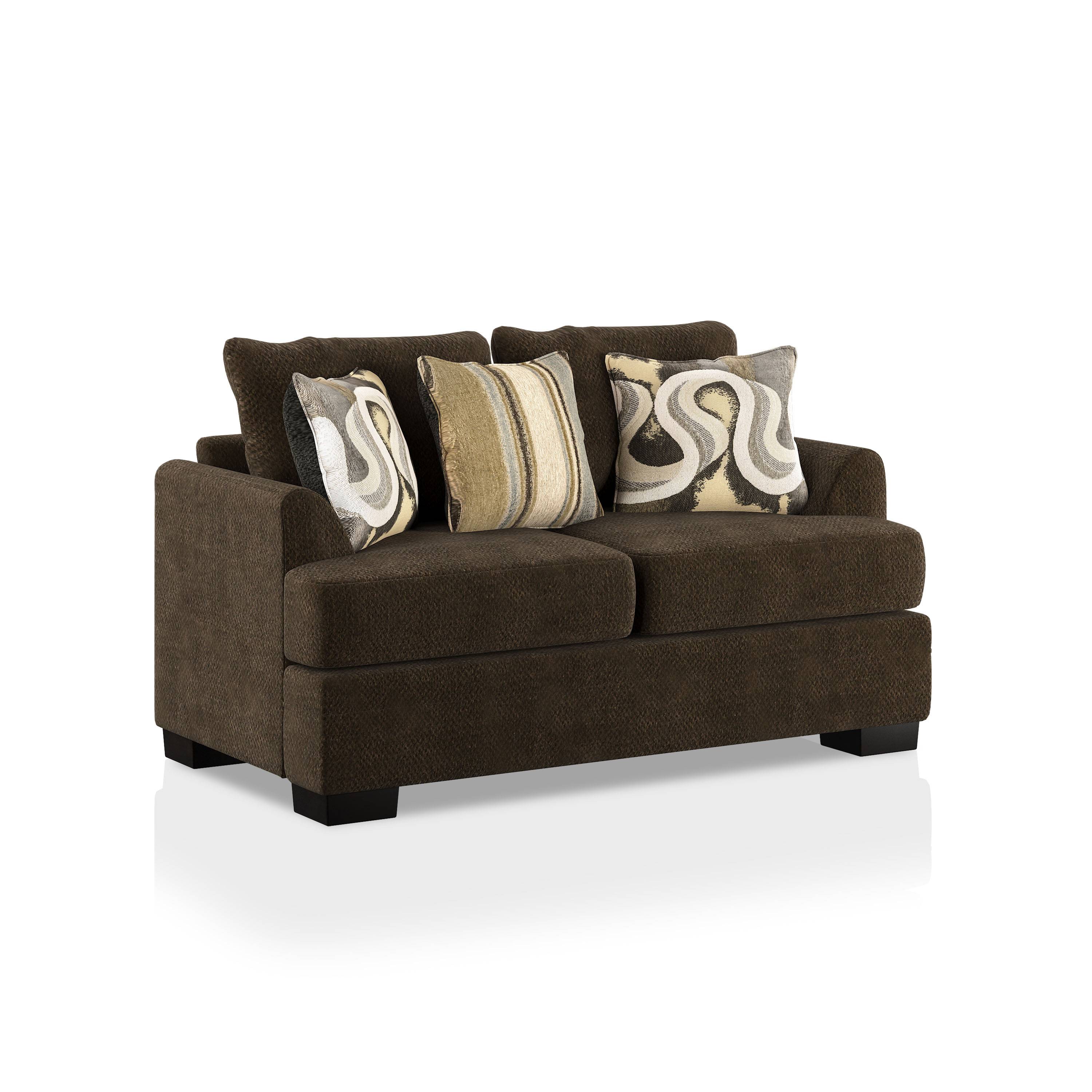Korona Upholstered Loveseat in Brown