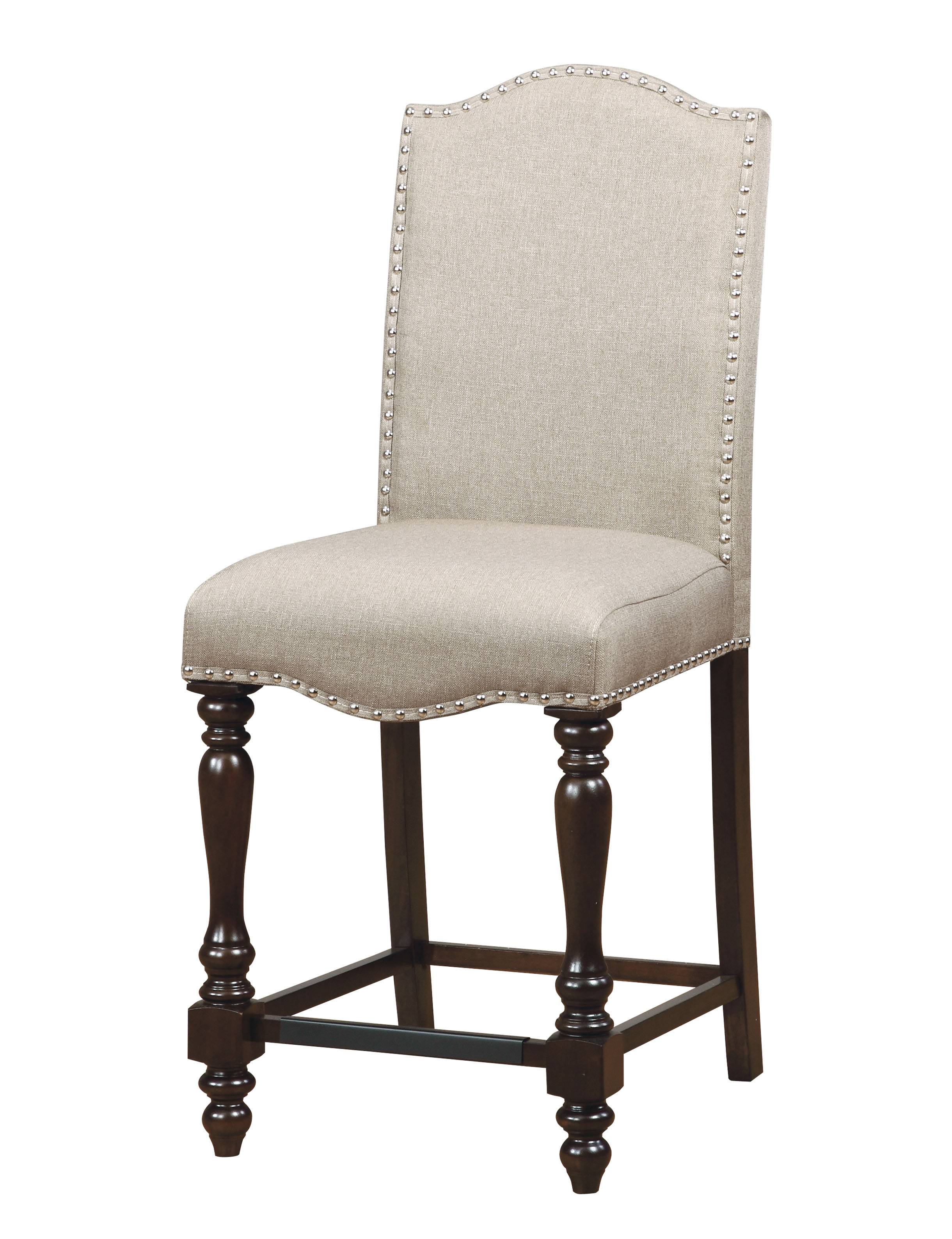 Roselyn Cottage Upholstered Counter Height Chairs (Set of 2)