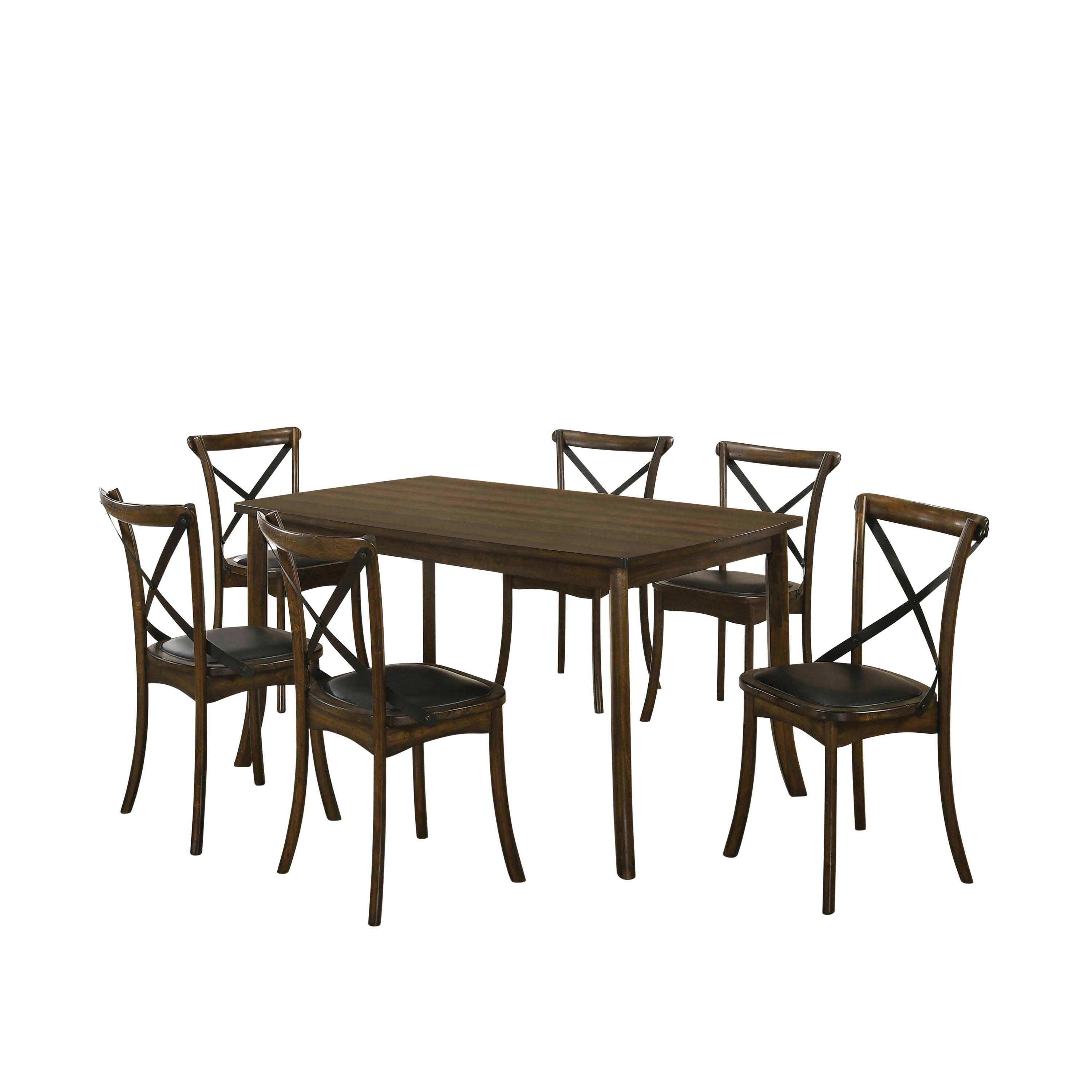 Marcan Transitional 7-Piece Wood Dining Set