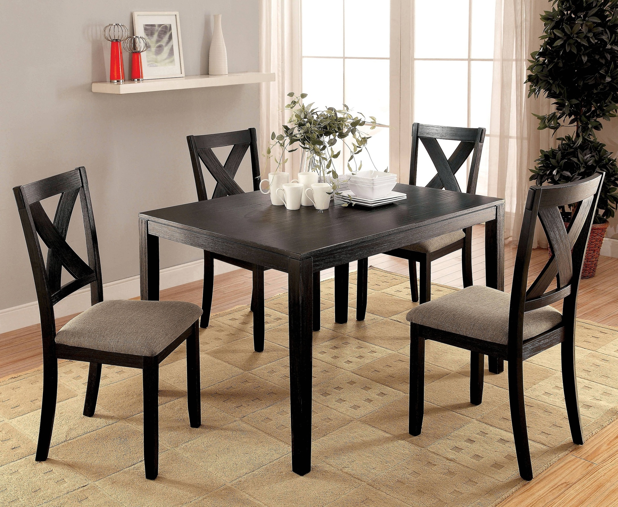 Cameron Transitional 5-Piece Solid Wood Dining Set