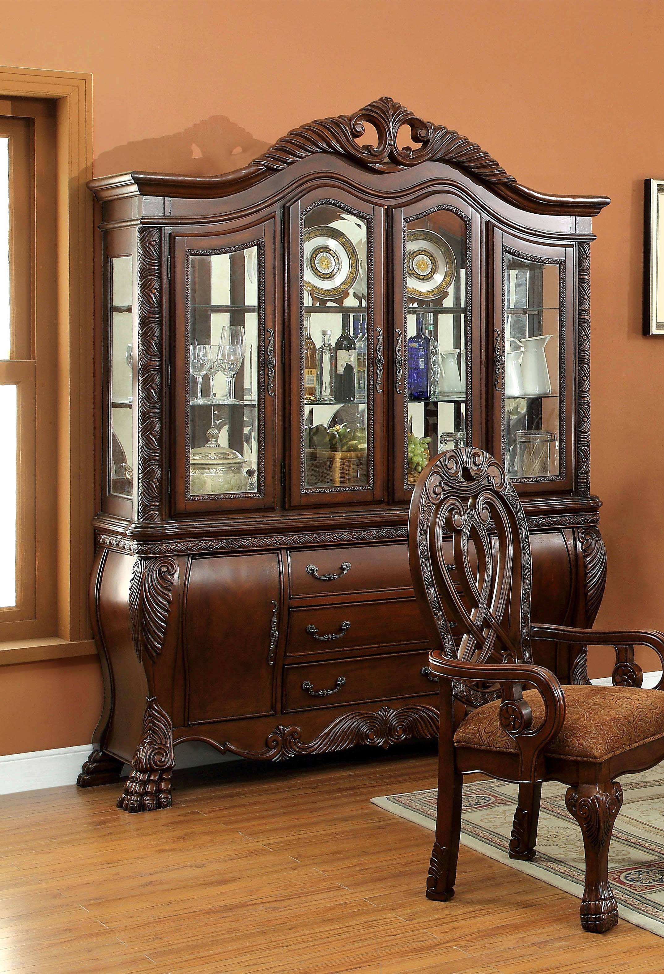 Beau Traditional Multi-Storage Hutch and Buffet in Cherry