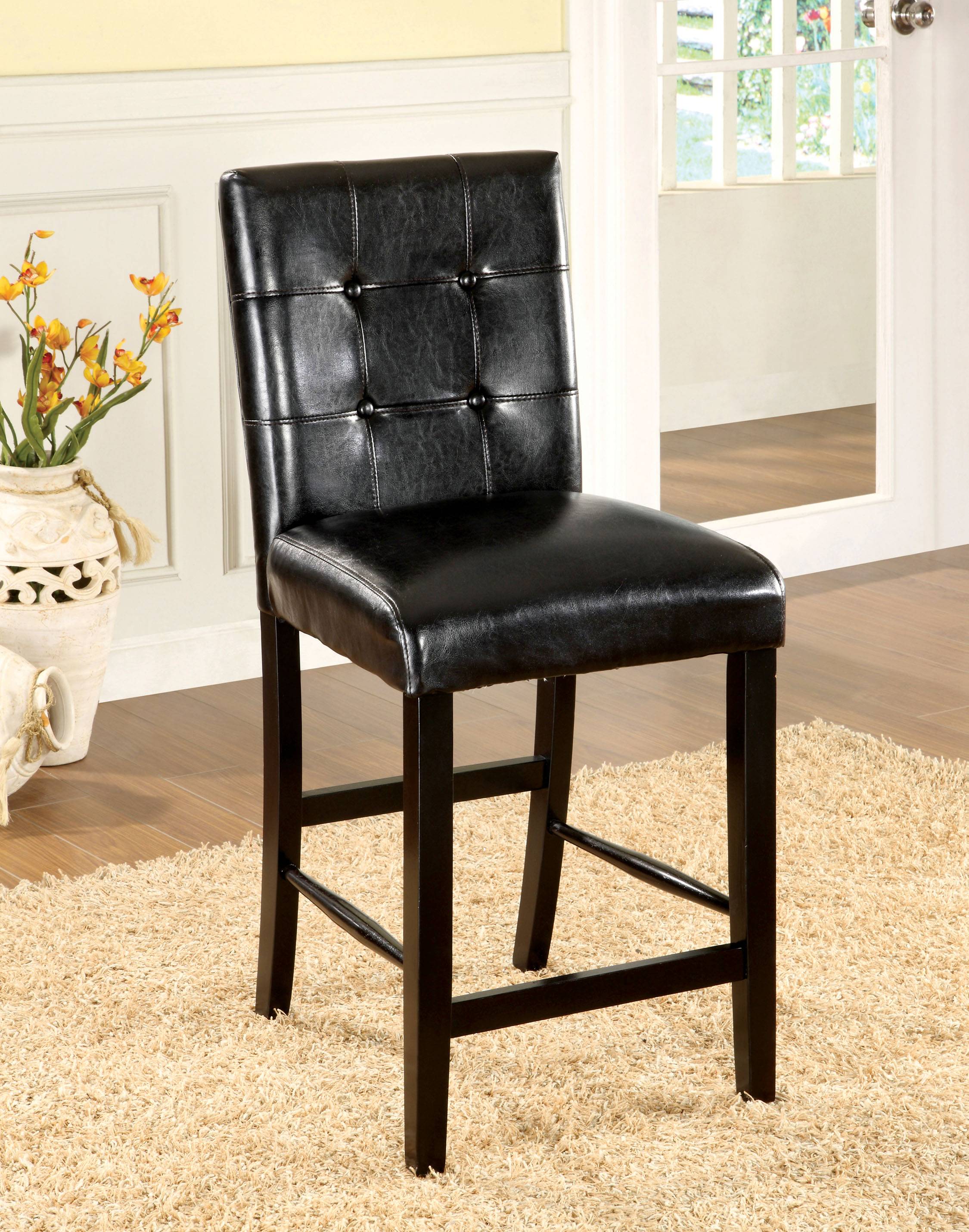 Geria Contemporary Upholstered Counter Height Chairs (Set of 2)