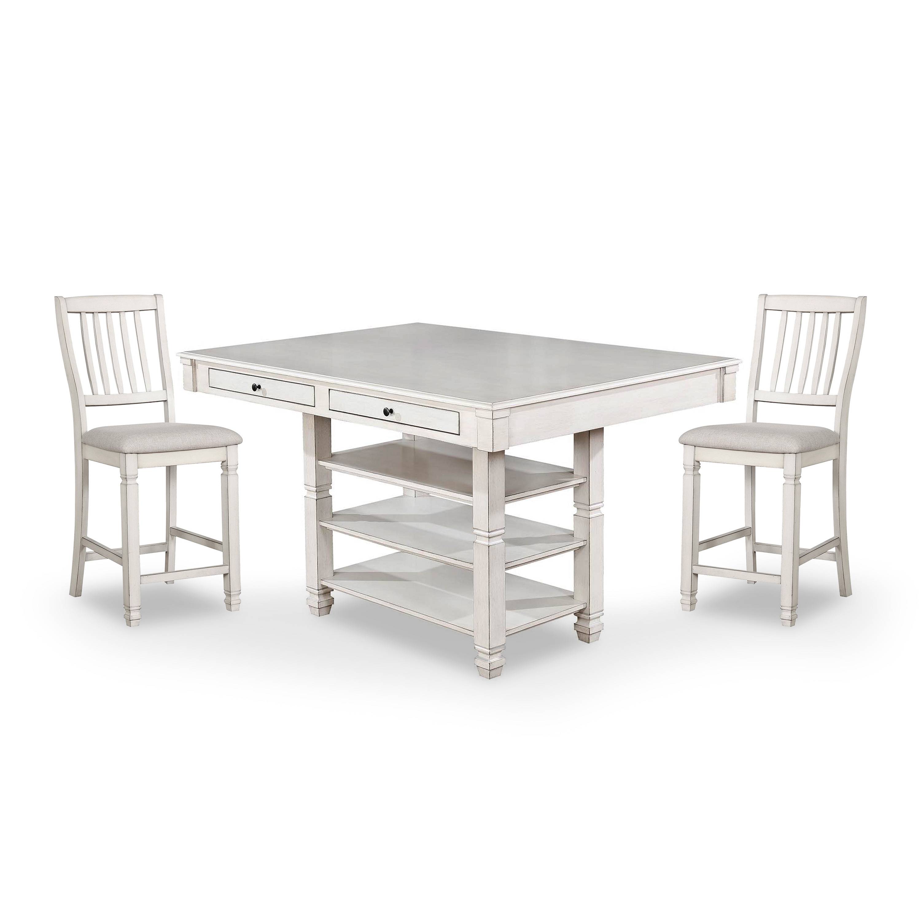 Myers Transitional Multi-Storage Counter Height Table