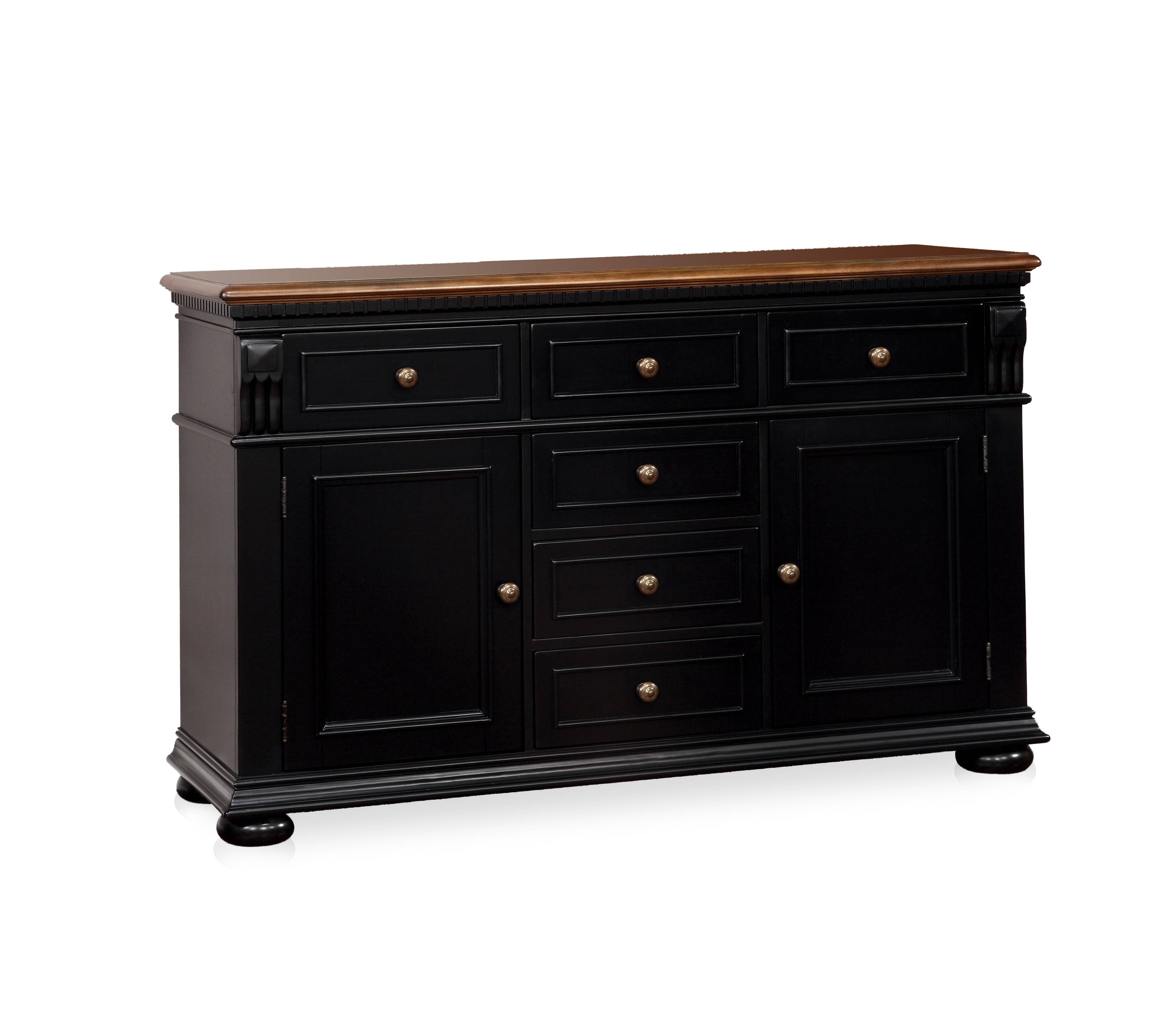 Barbara Cottage Multi-Storage Server in Cherry and Black