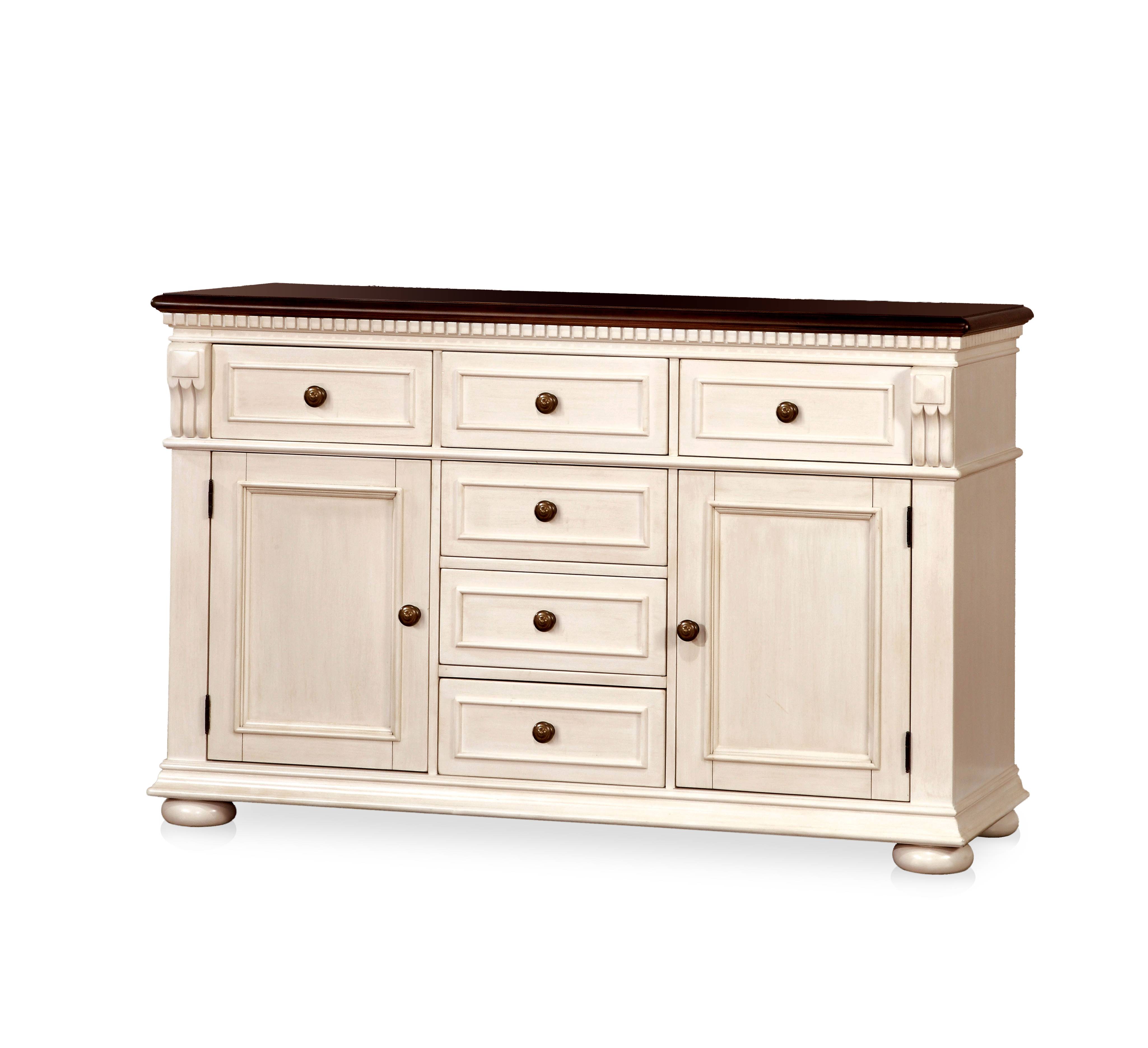 Barbara Cottage Multi-Storage Server in Cherry and White