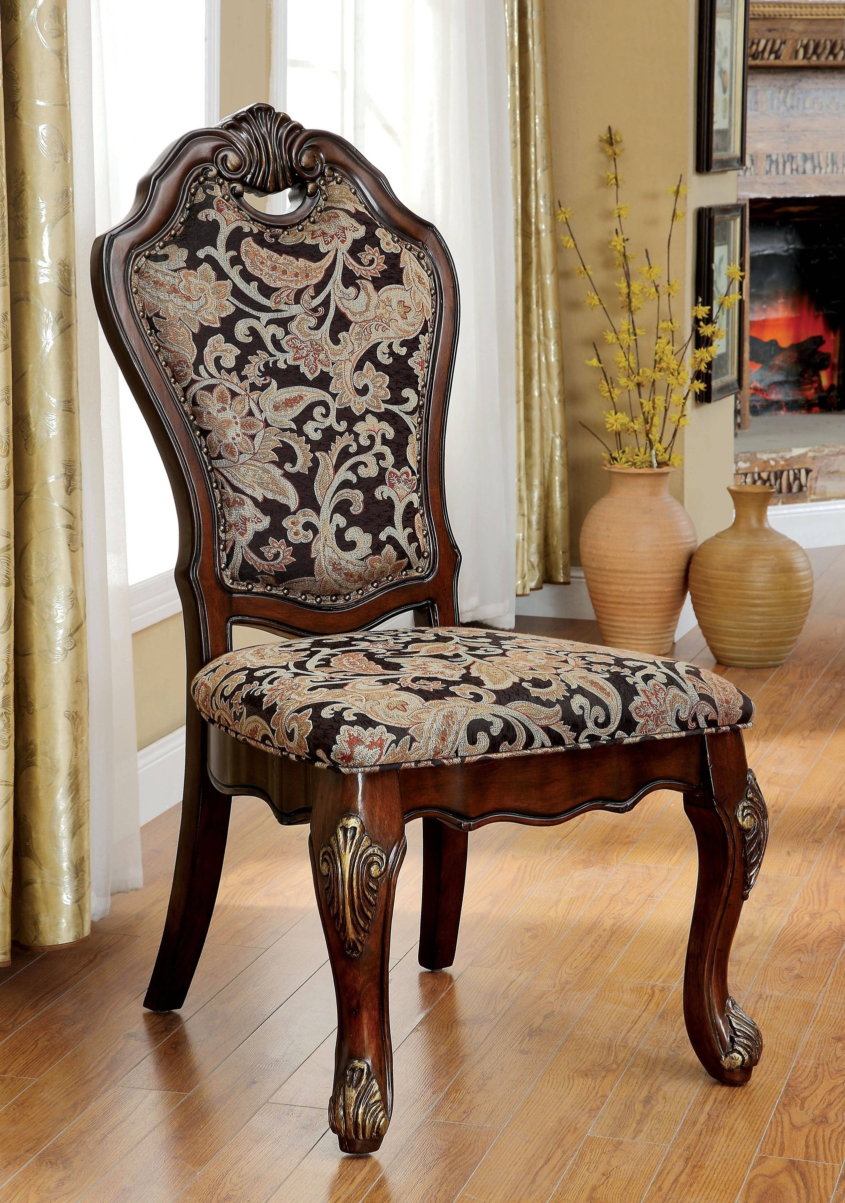Parson Traditional Padded Side Chairs (Set of 2)