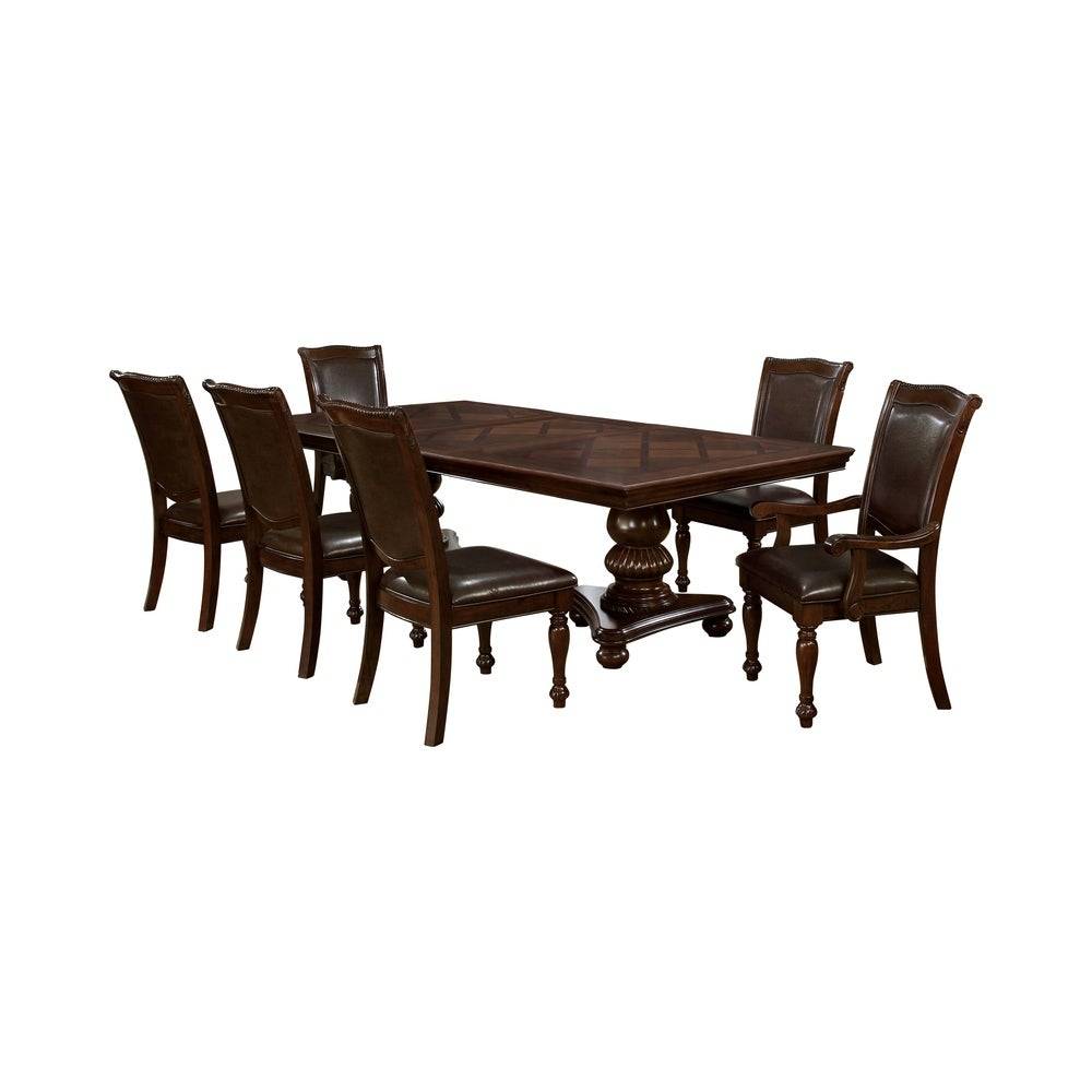 Jill Traditional 7-Piece Solid Wood Dining Set