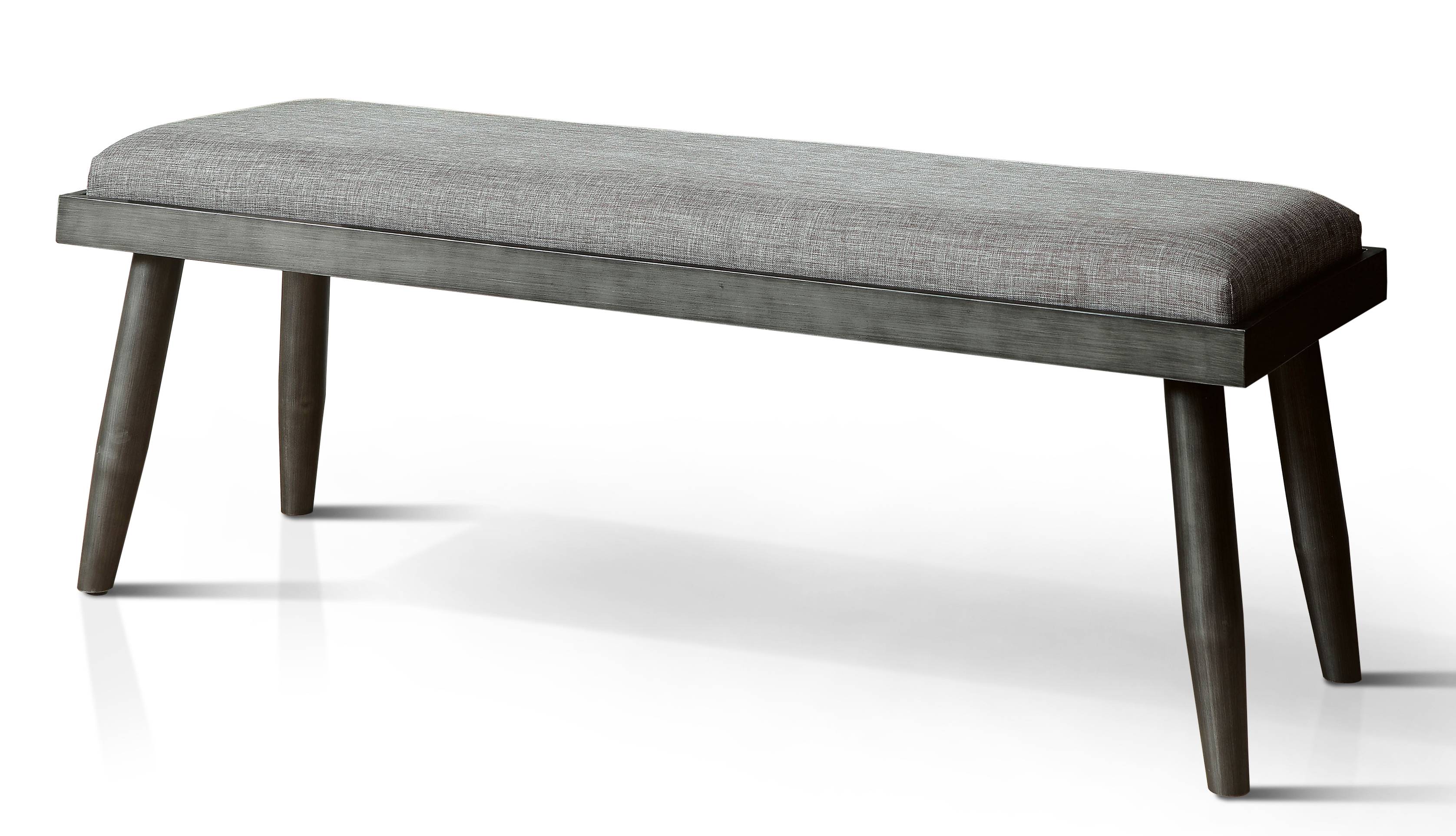 Jaylynn Mid-Century Modern Fabric Padded Bench