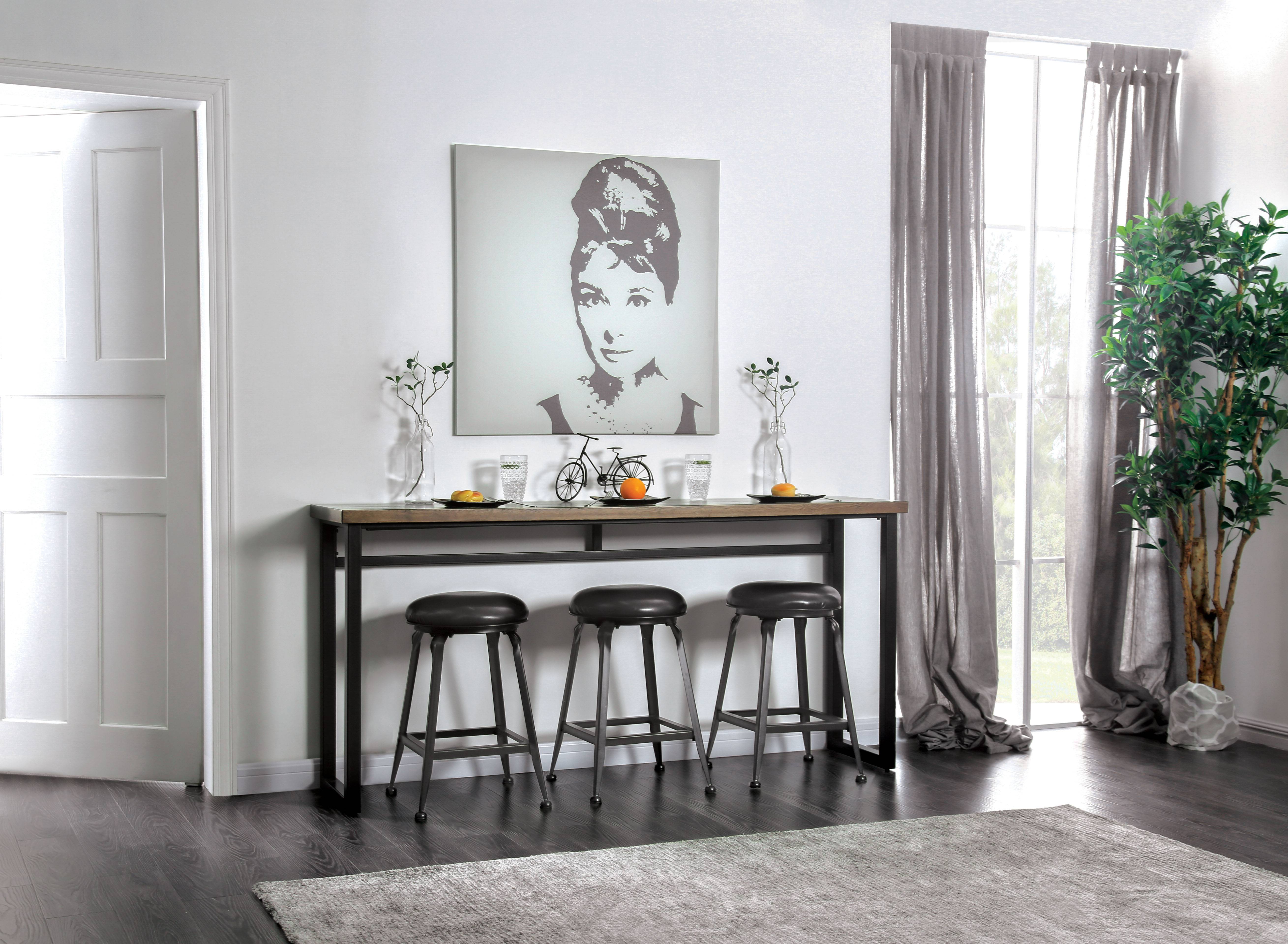 Hilmon Industrial 4-Piece Counter Height Table Set