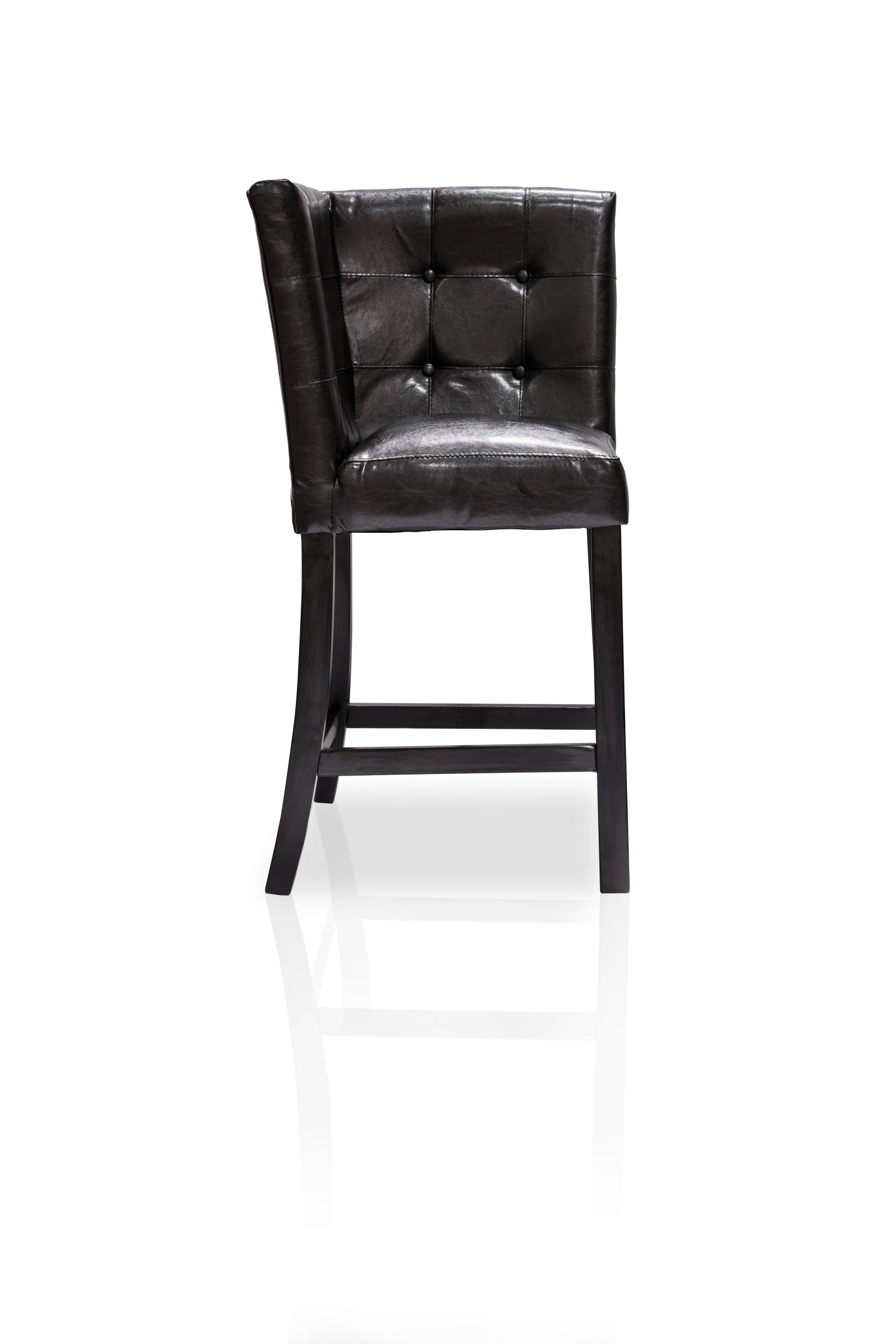 Evera Contemporary Button Tufted Corner Counter Height Chair