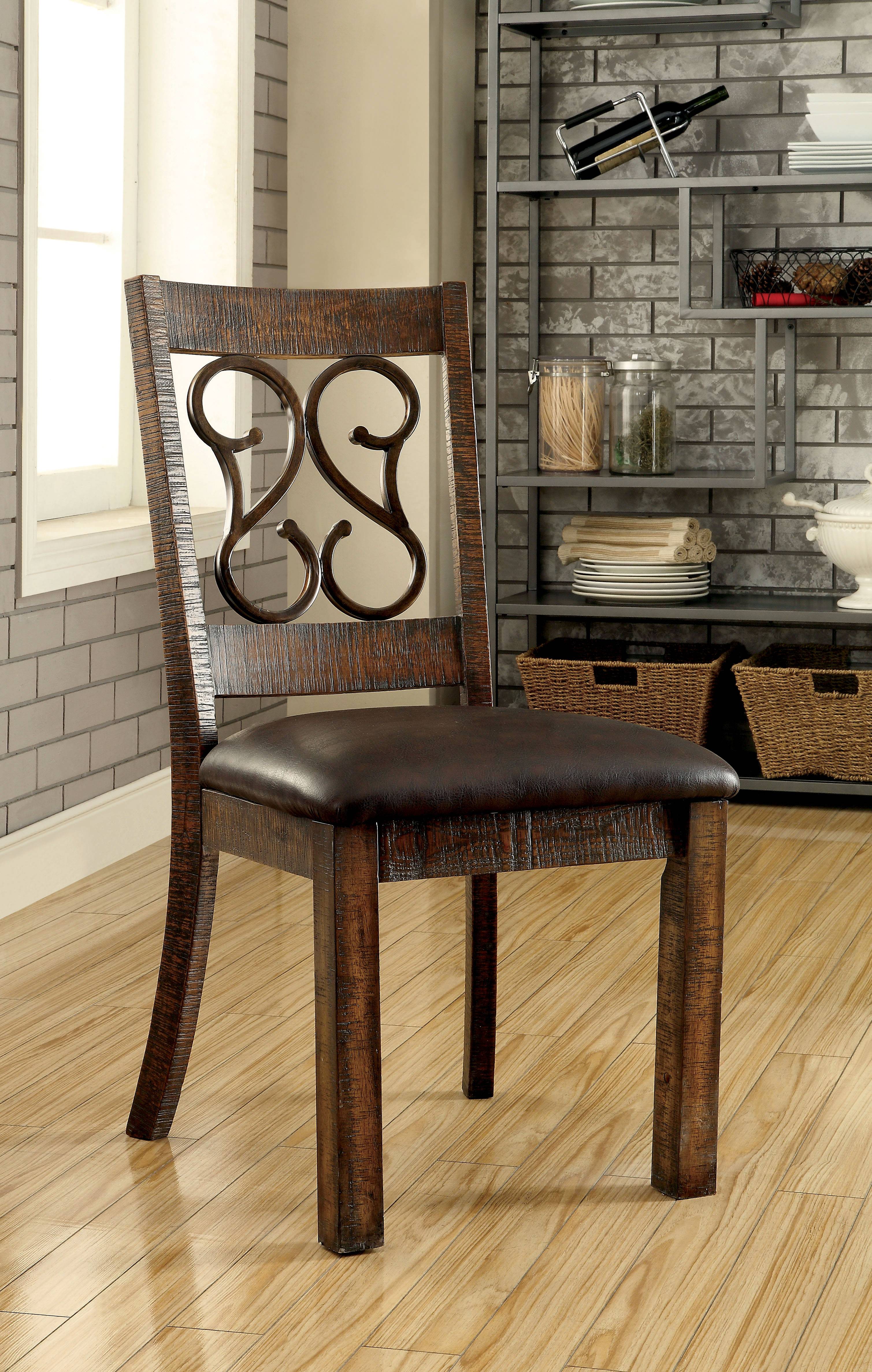 Paula Traditional Padded Side Chairs (Set of 2)