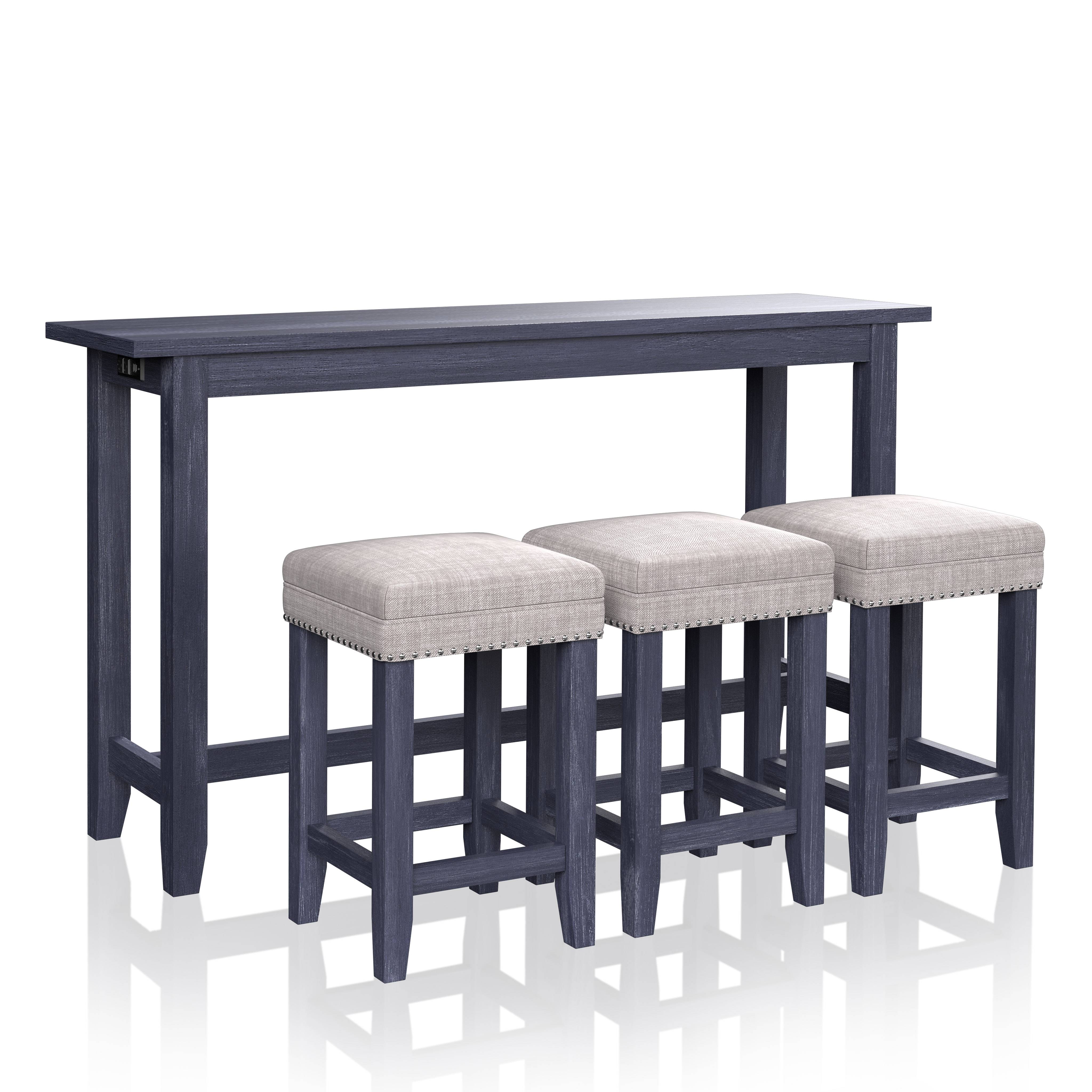 Sabana 4-Piece Counter Height Dining Set in Antique Blue