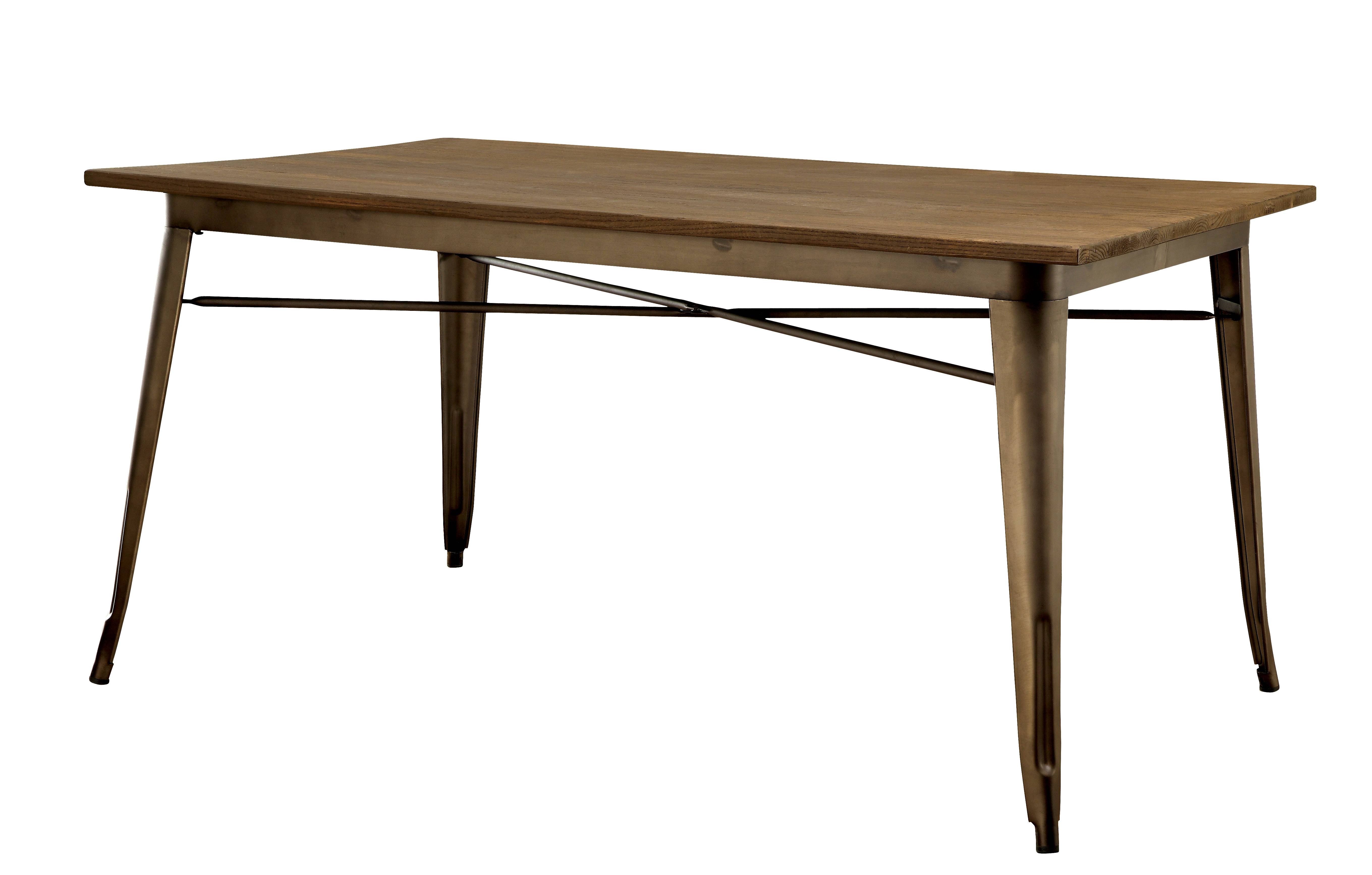 Lana Industrial Metal Frame Dining Table