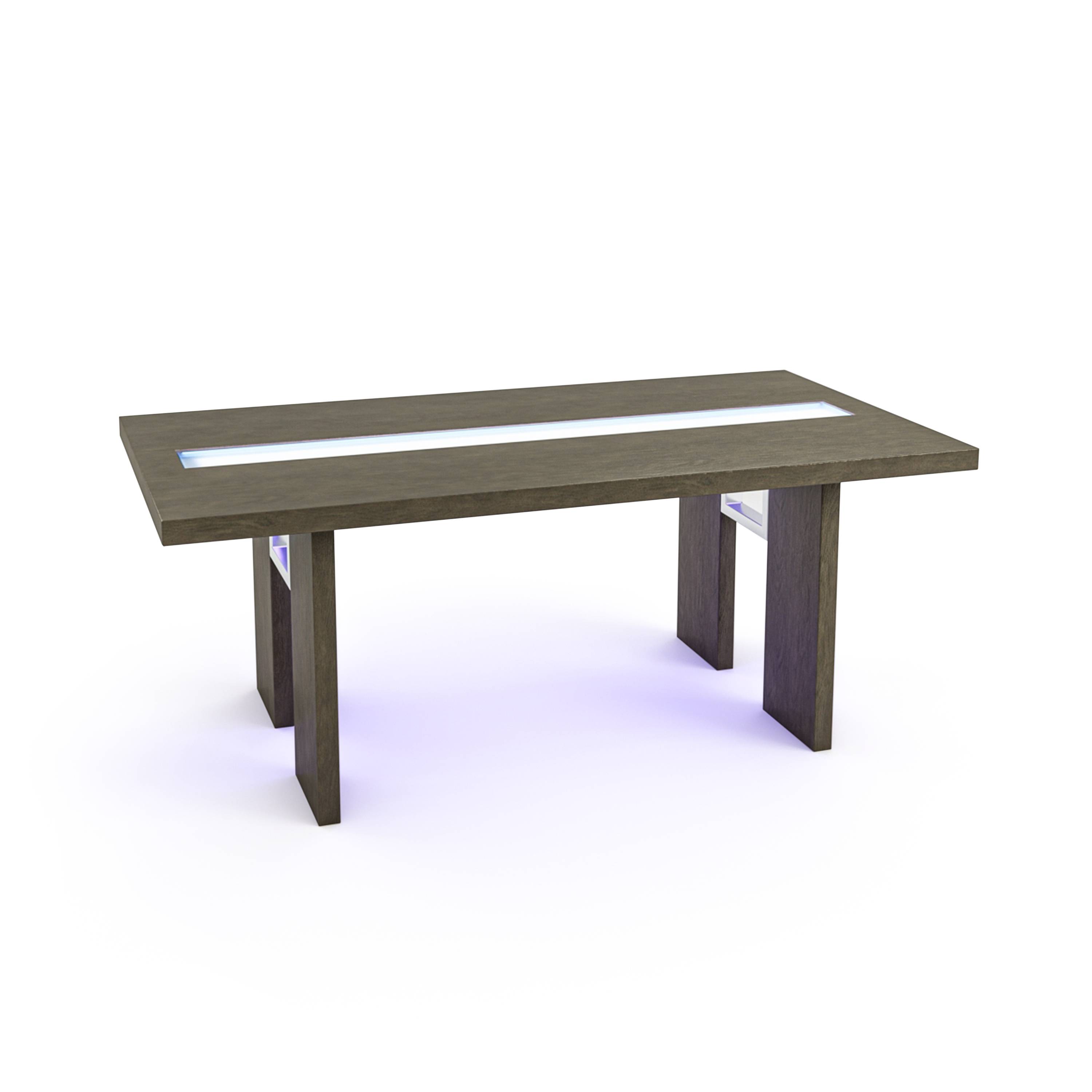 Bearington Contemporary LED Dining Table in Gray