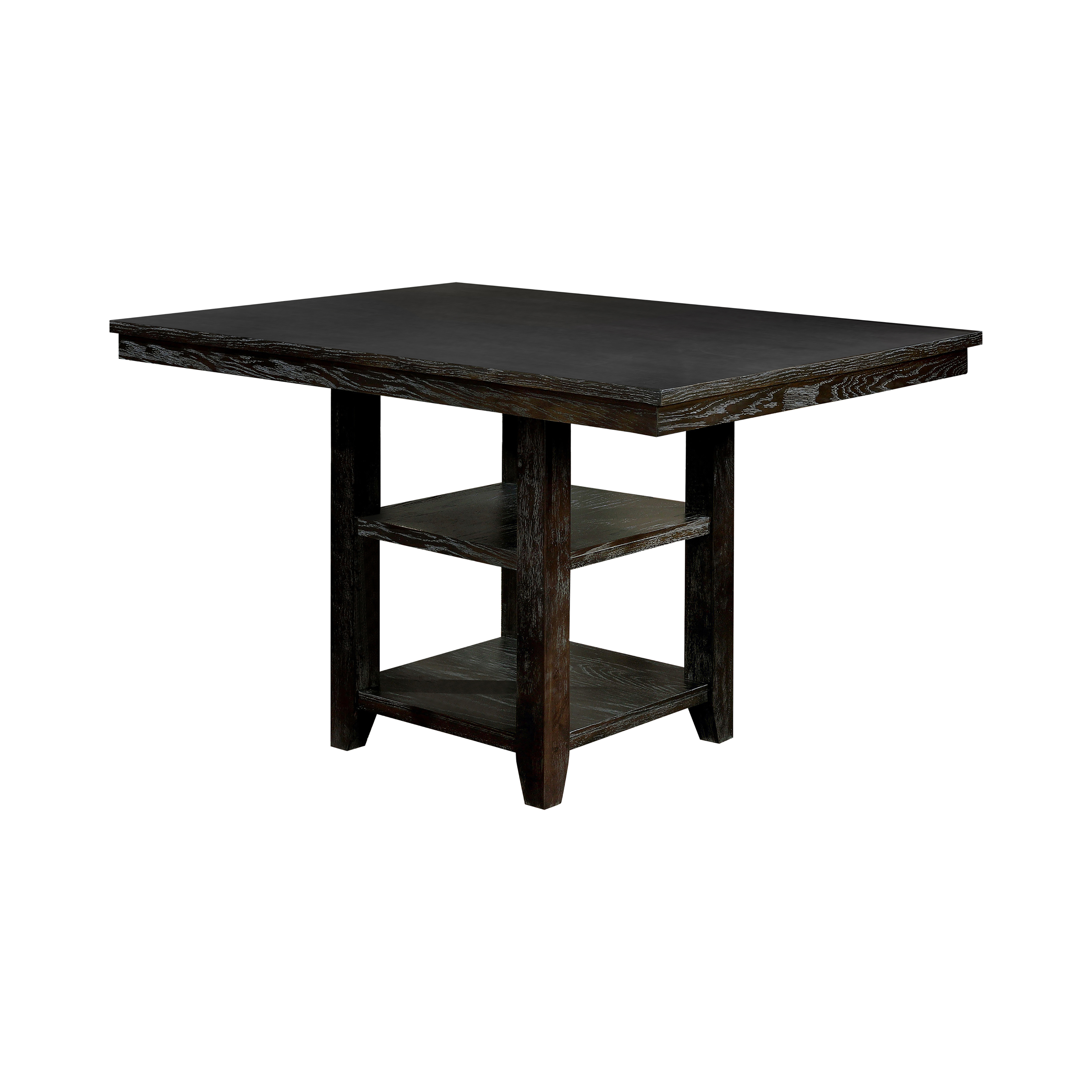 Trigosa Rustic Open Storage Counter Height Table