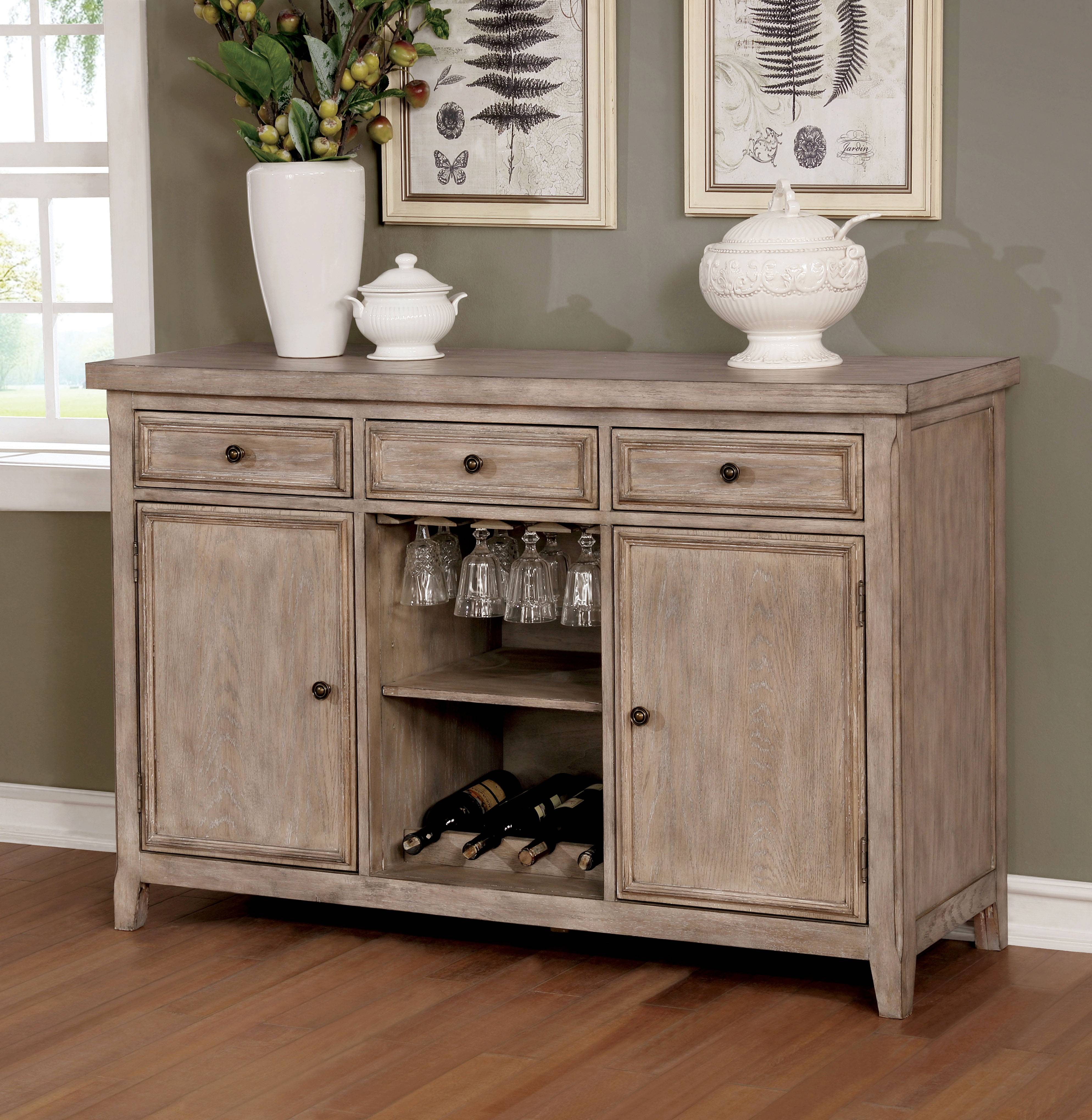 Miller Rustic Wood Multi-Storage Server