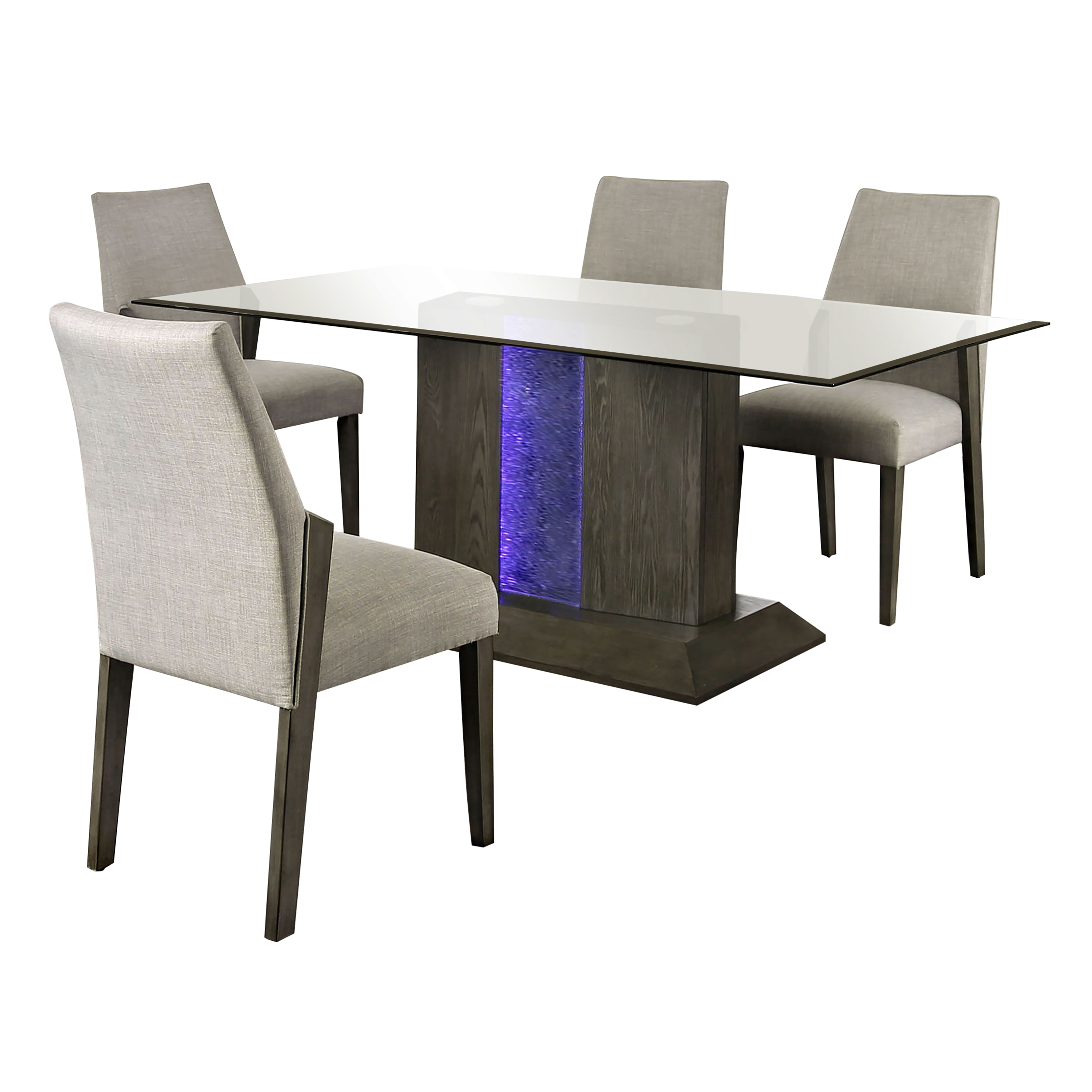 Dyllon Mid-Century Modern 5-Piece Wood Dining Set