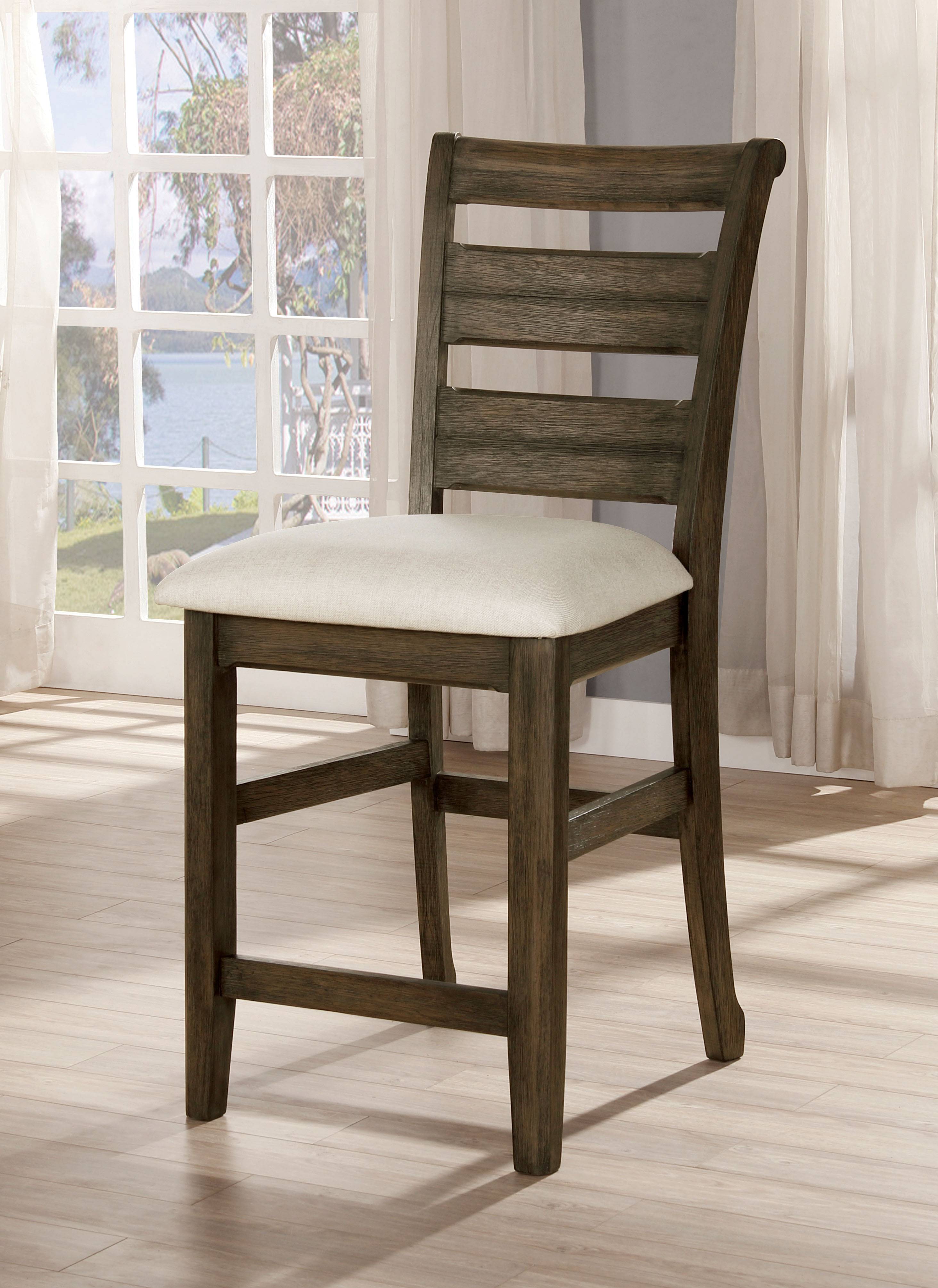 Brycen Rustic Padded Counter Height Chairs (Set of 2)