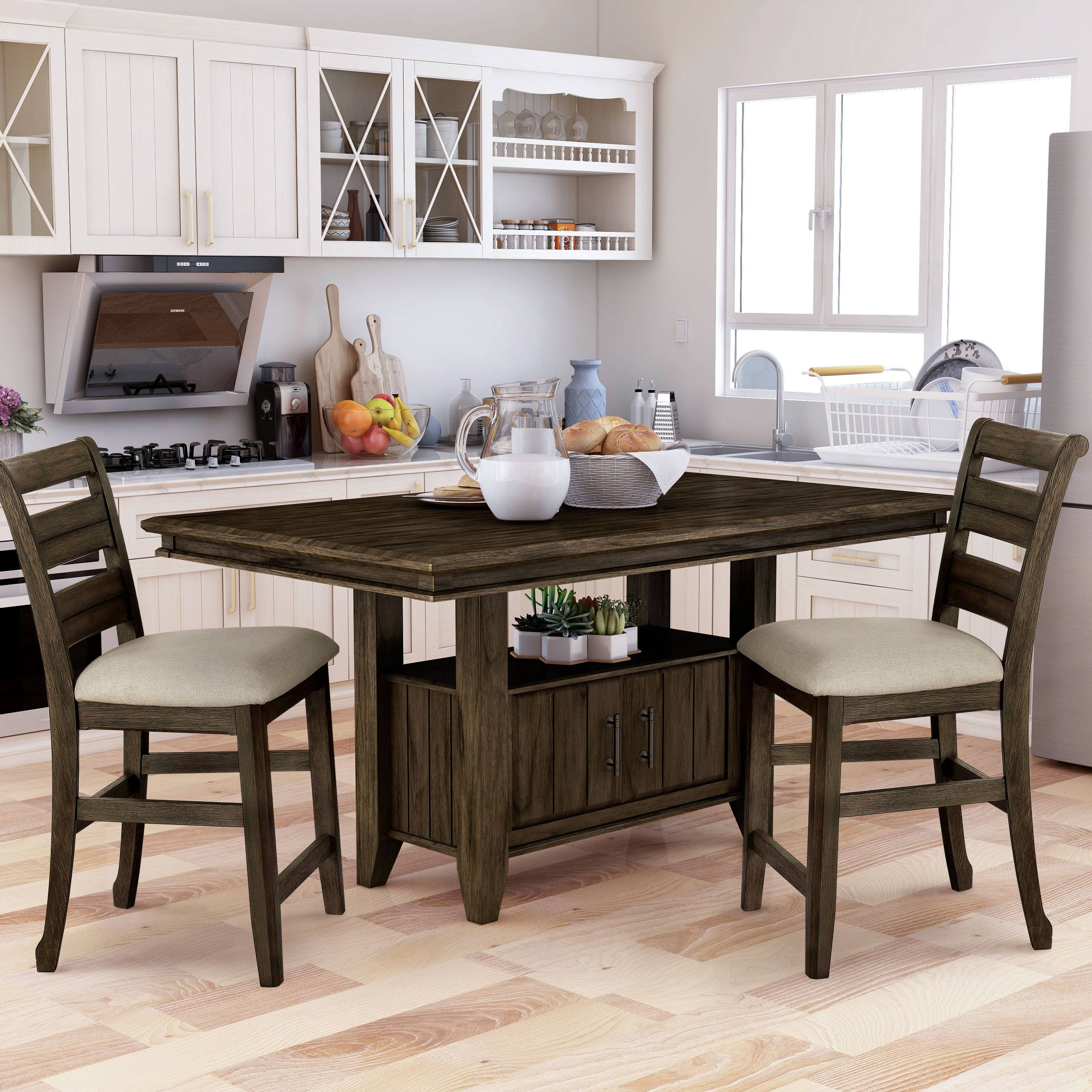 Brycen Rustic 1-Shelf Counter Height Table
