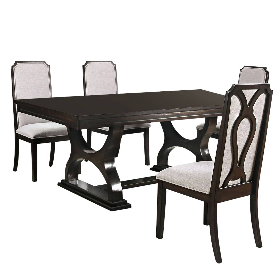 Grammercy Transitional 5-Piece Solid Wood Dining Set