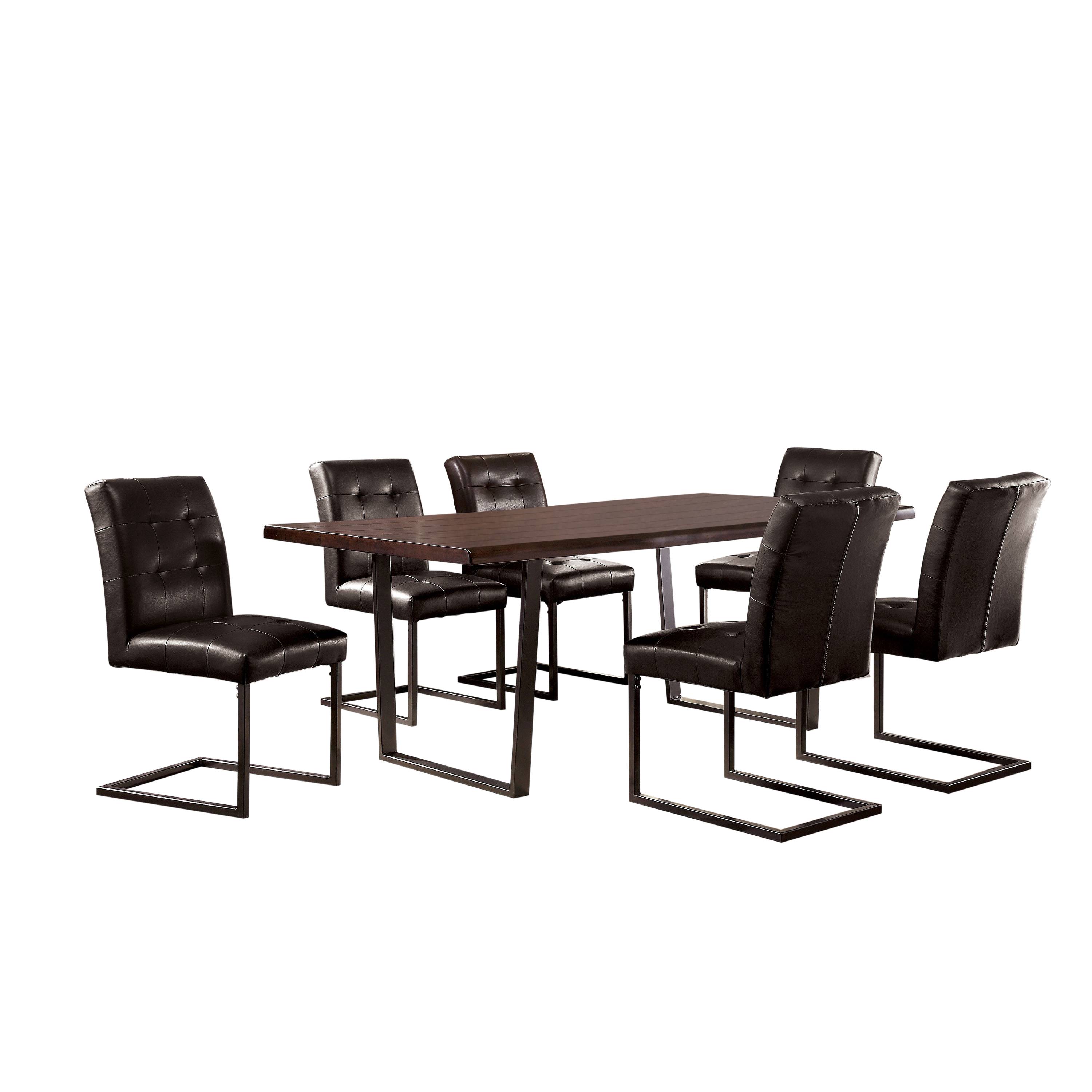 Cascannon Rustic 7-Piece Metal Base Dining Set