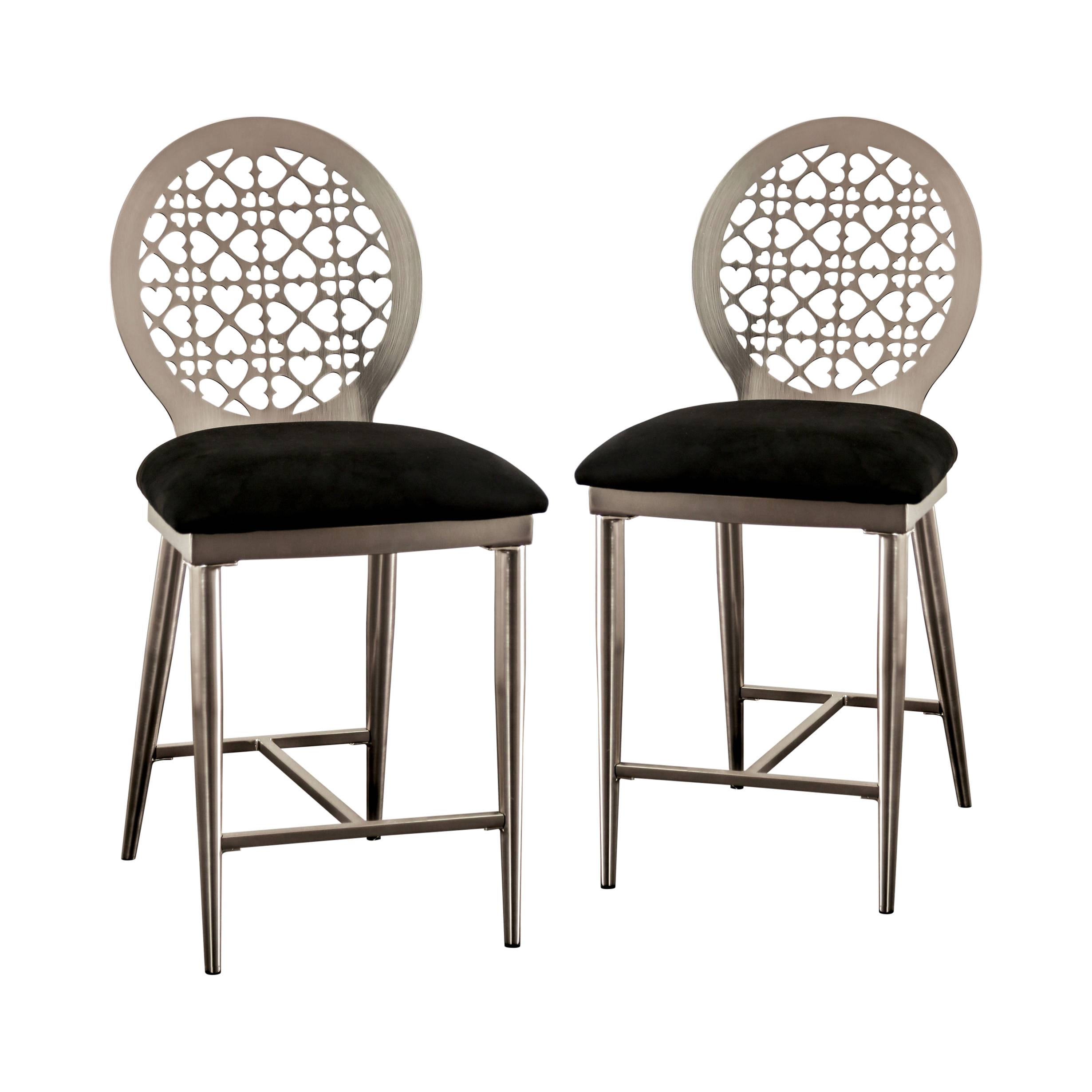 Villio Contemporary Padded Counter Height Chairs (Set of 2)