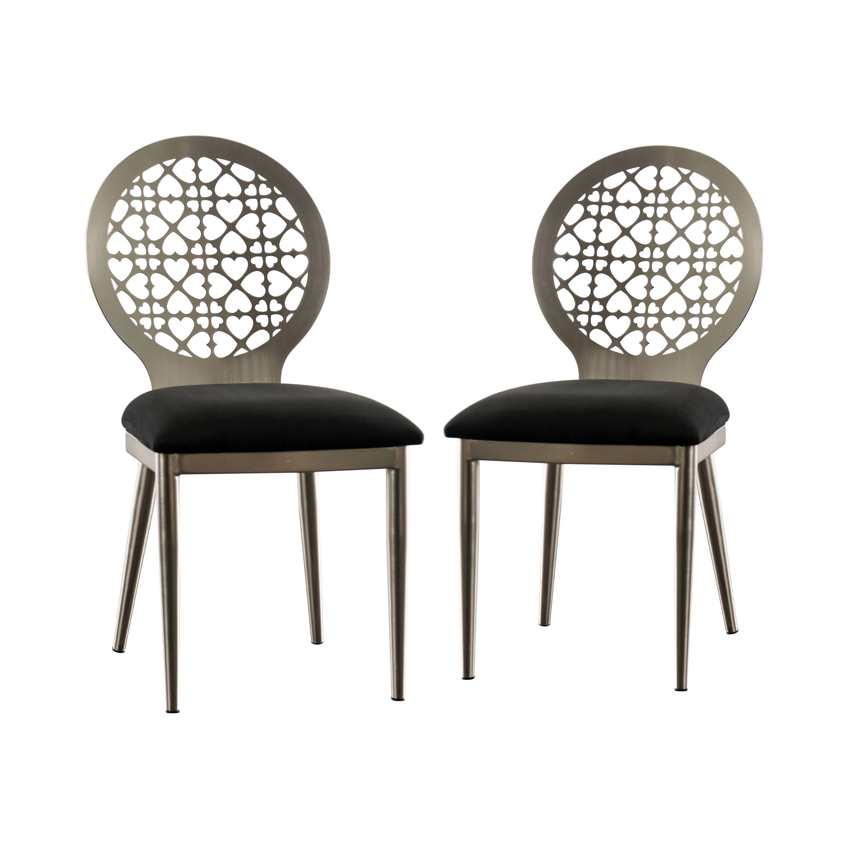 Villio Contemporary Steel Side Chairs (Set of 2)