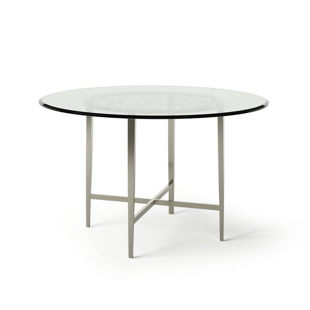 Villio Contemporary Glass Top Dining Table