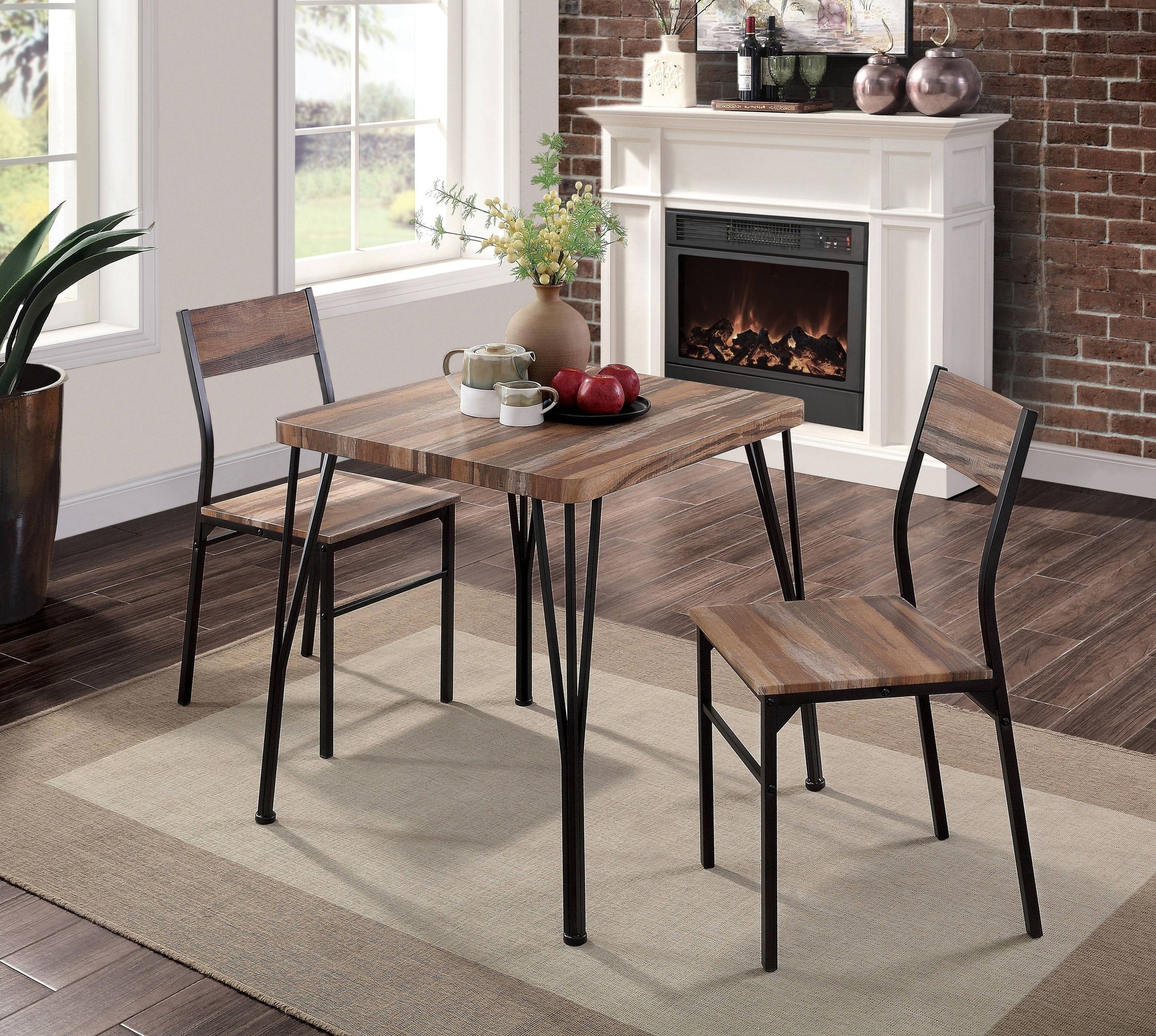 Lamount 3-Piece Dining Set in Natural and Espresso